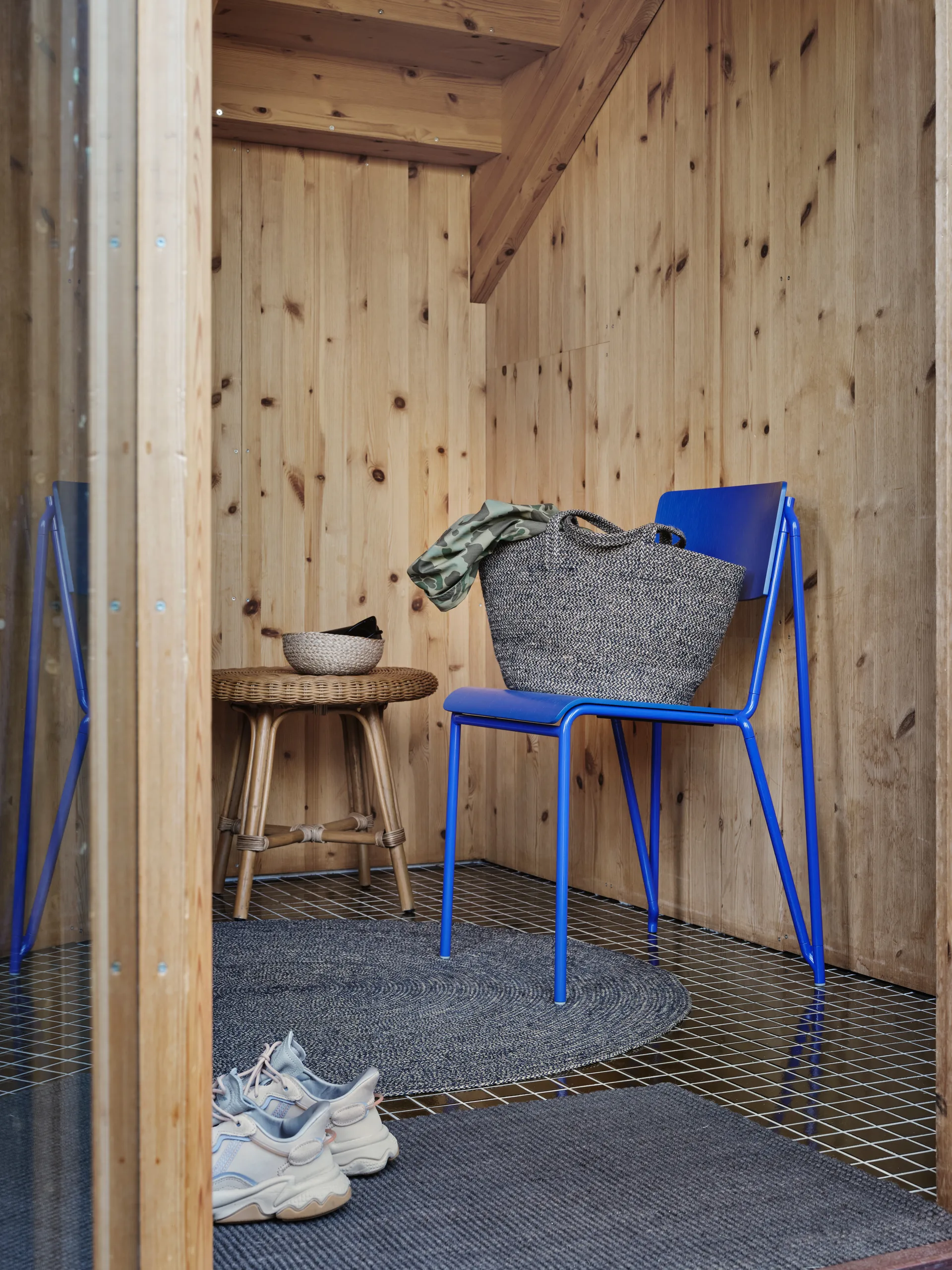 Tappeto Ella Ø 125 cm, Nero-nature Dixie