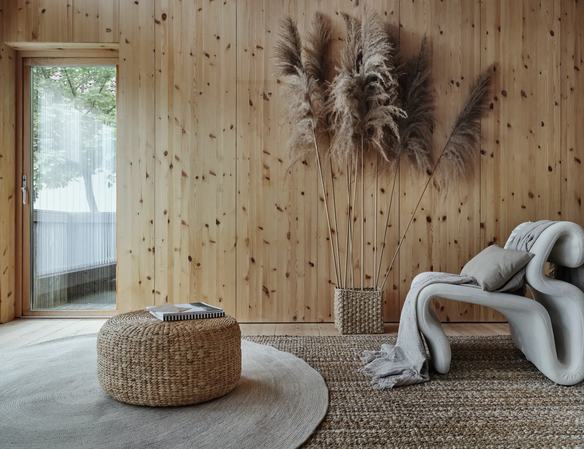 Tappeto Ella in iuta Ø 150 cm, bianco - naturale Dixie