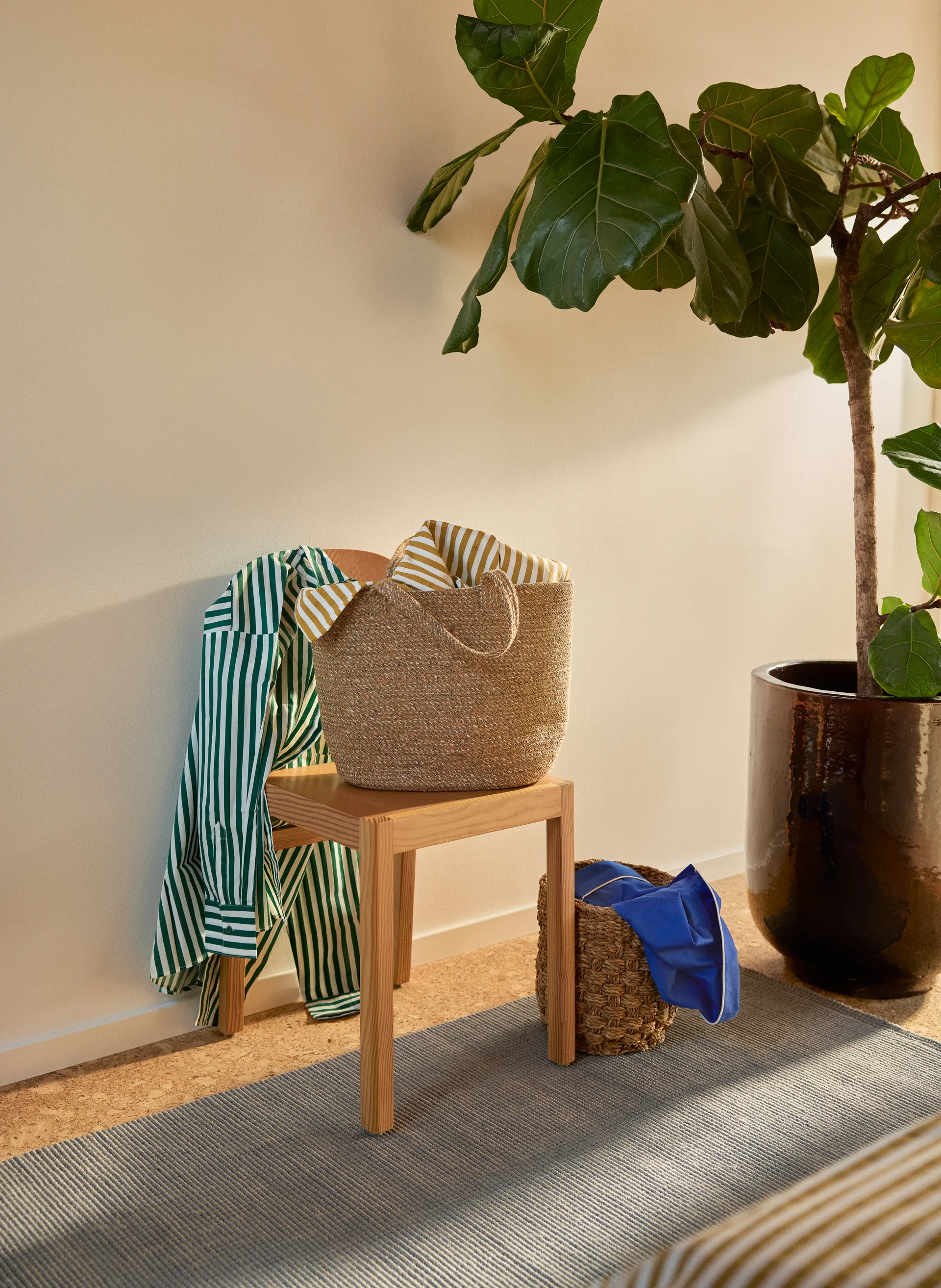 Tappeto Fiona in iuta 80x180 cm, Grigio cemento Dixie