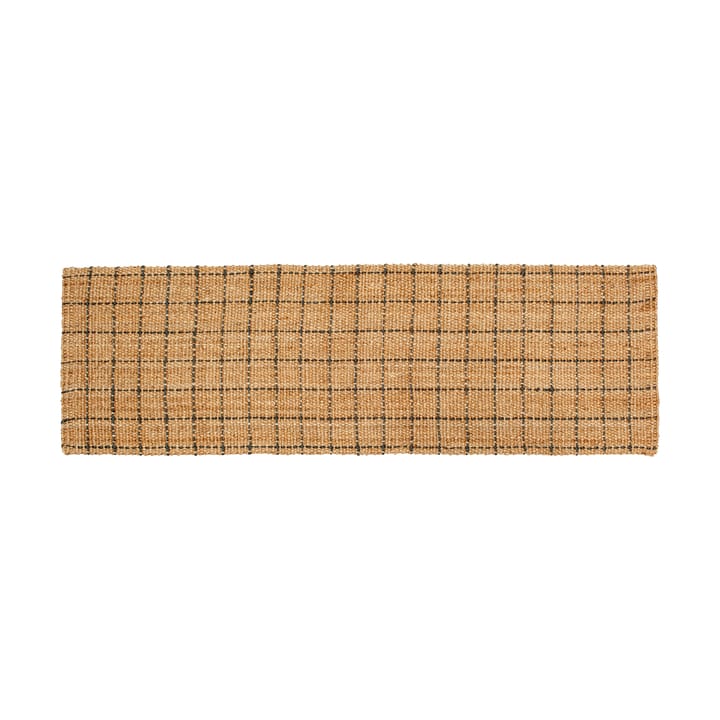 Tappeto in iuta Freja a righe 80x250 cm - Colore naturale, grigio scuro - Dixie