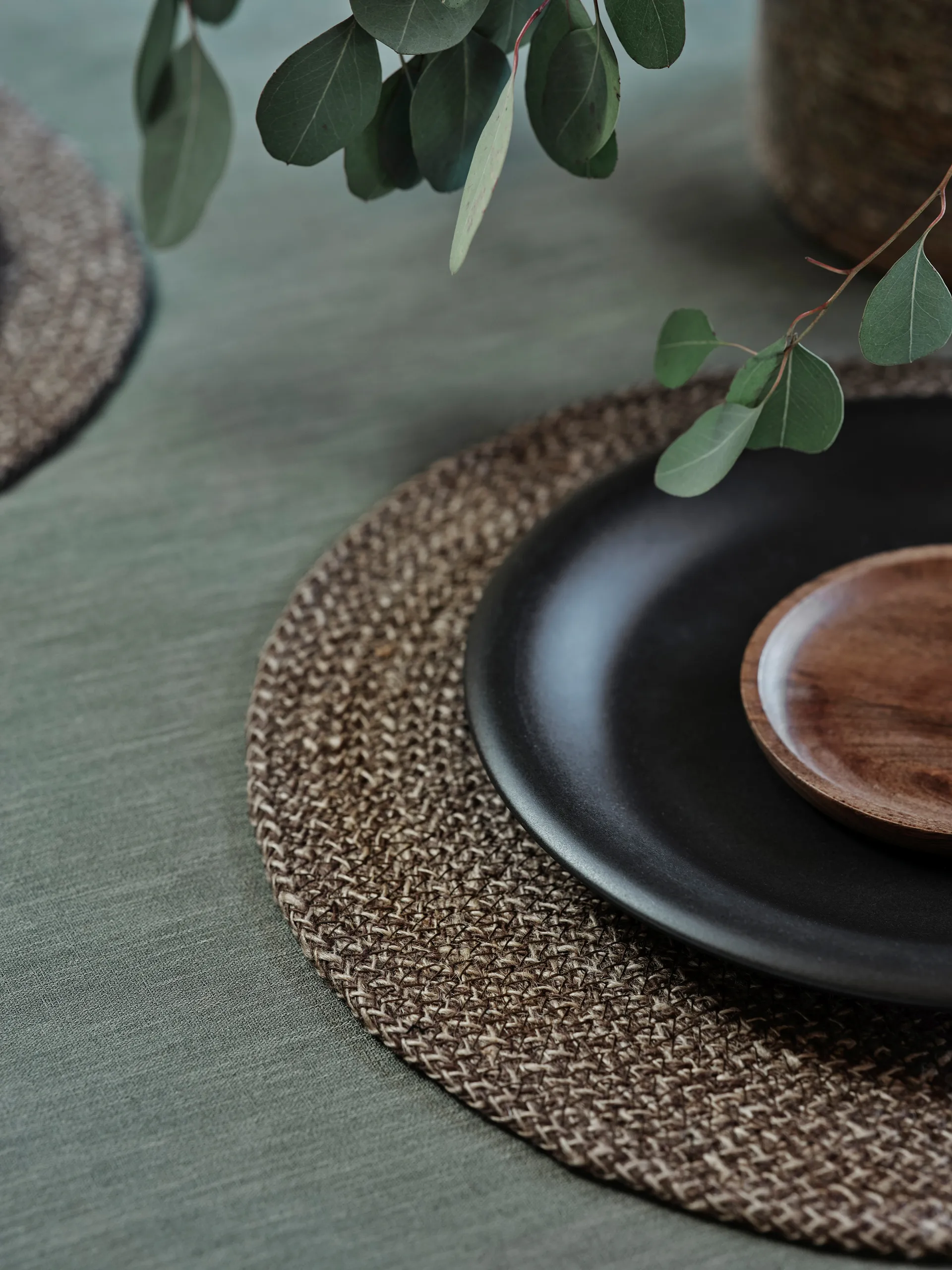 Tovaglietta Ella Ø 38 cm, Marrone-naturale Dixie