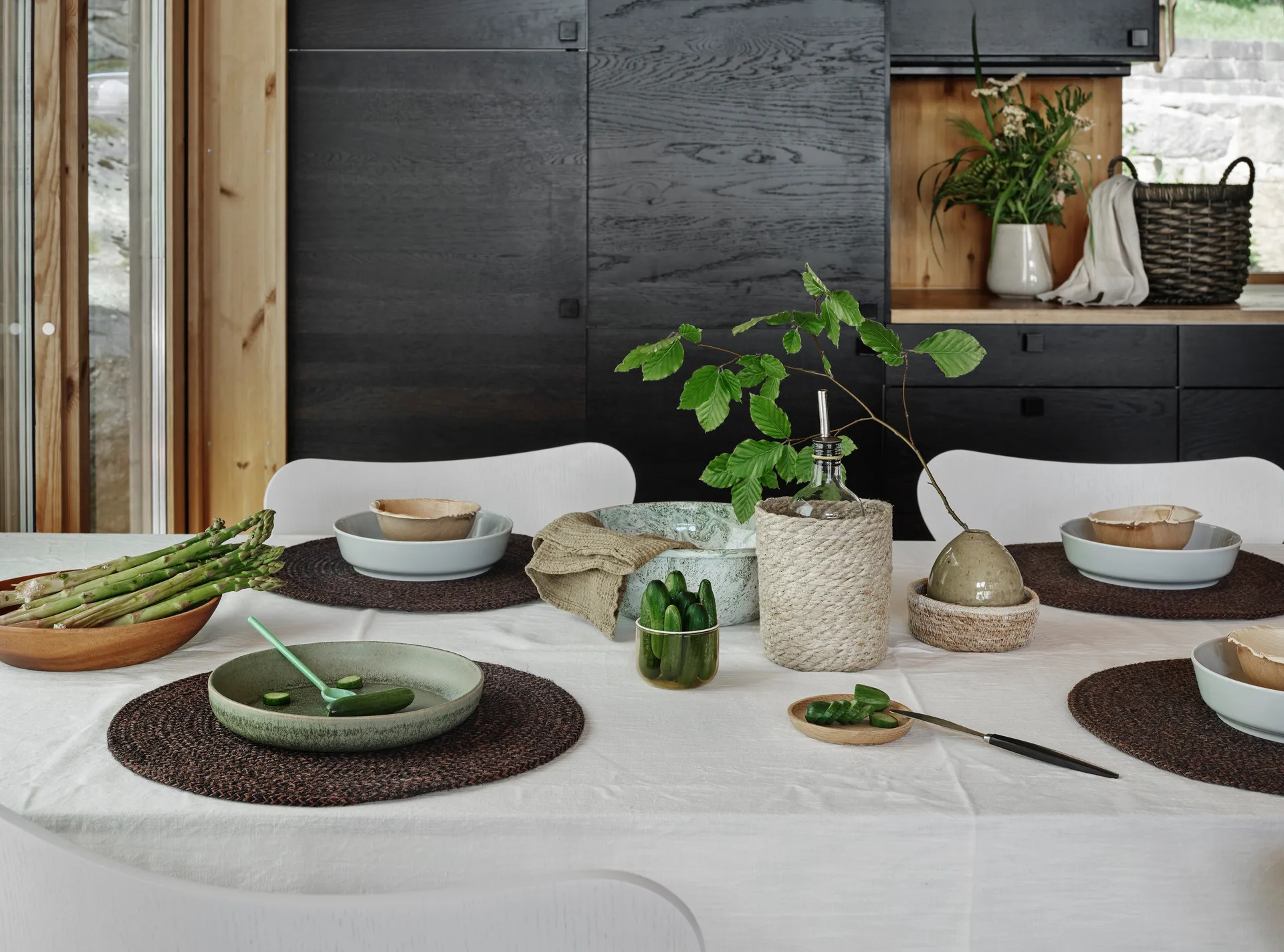 Tovaglietta Ella Ø 38 cm, Marrone-nero Dixie