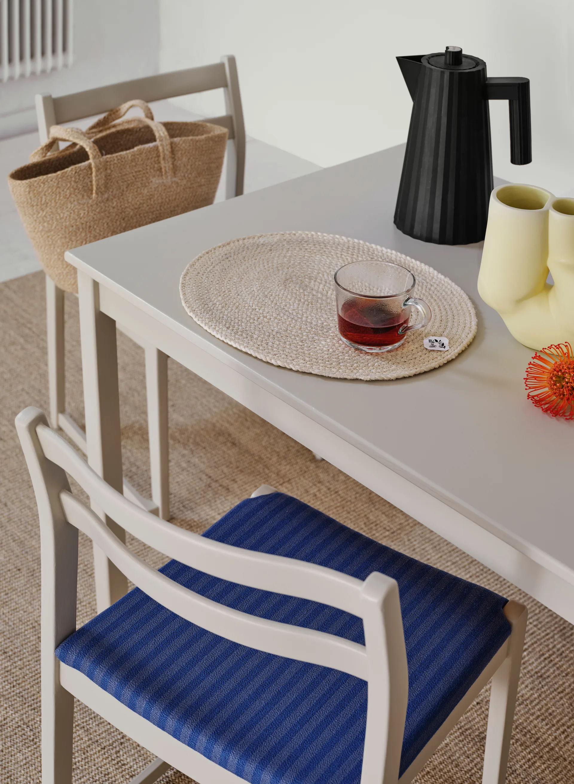 Tovaglietta intrecciata ovale, avorio Dixie