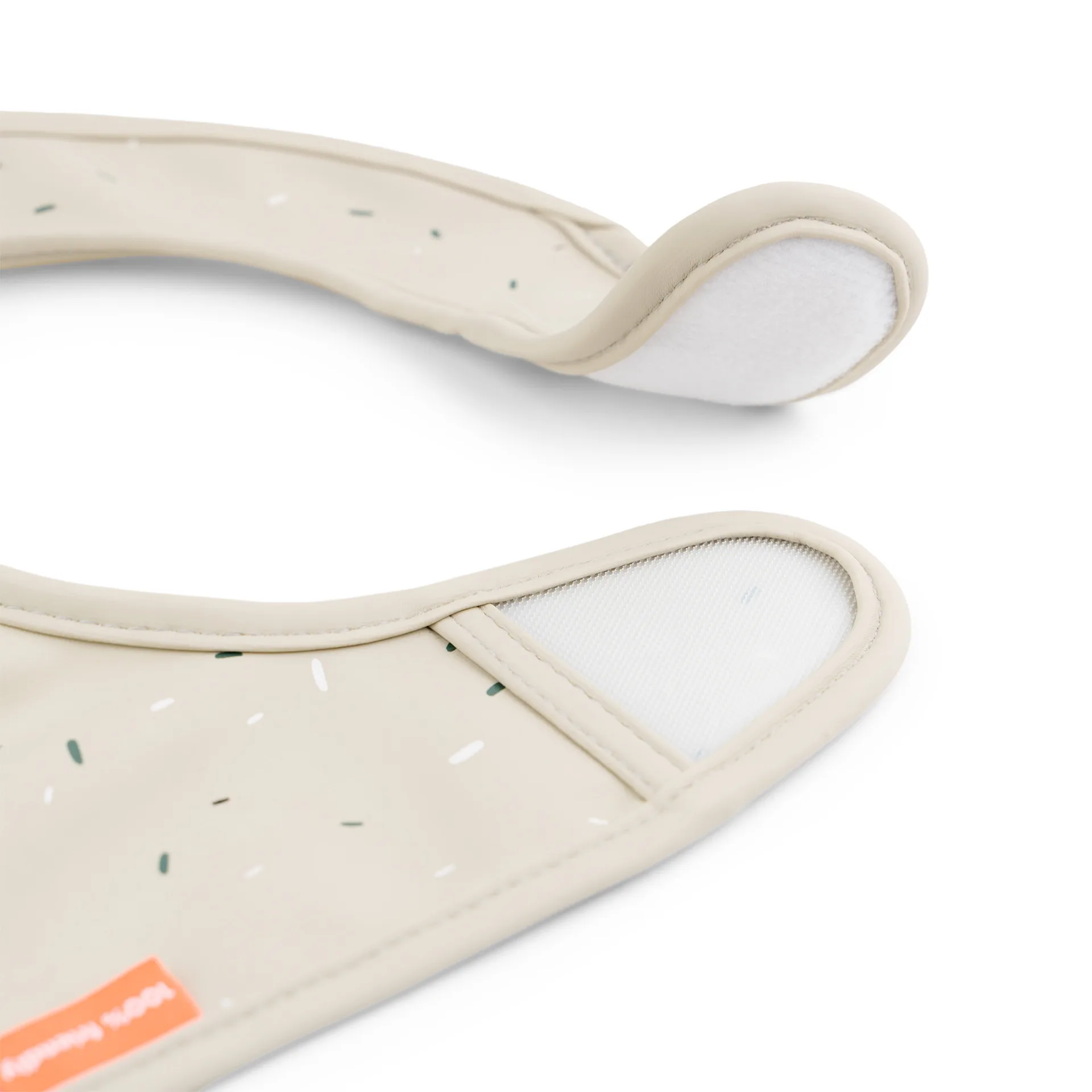 Bavaglino Lalee con velcro confezione da 2, Sabbia Done by deer