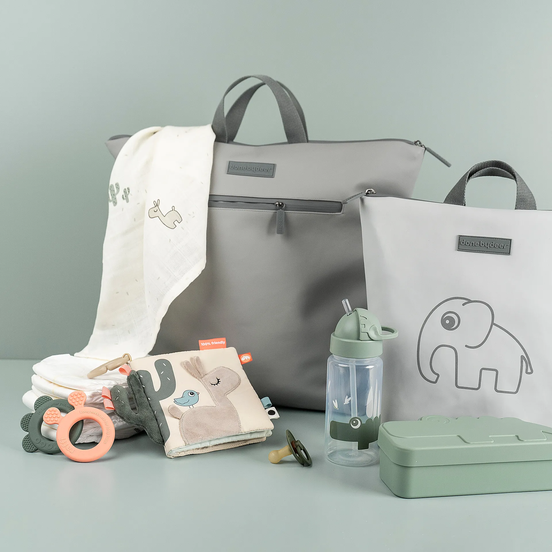 Lunchbox per bambini Croco, Verde Done by deer