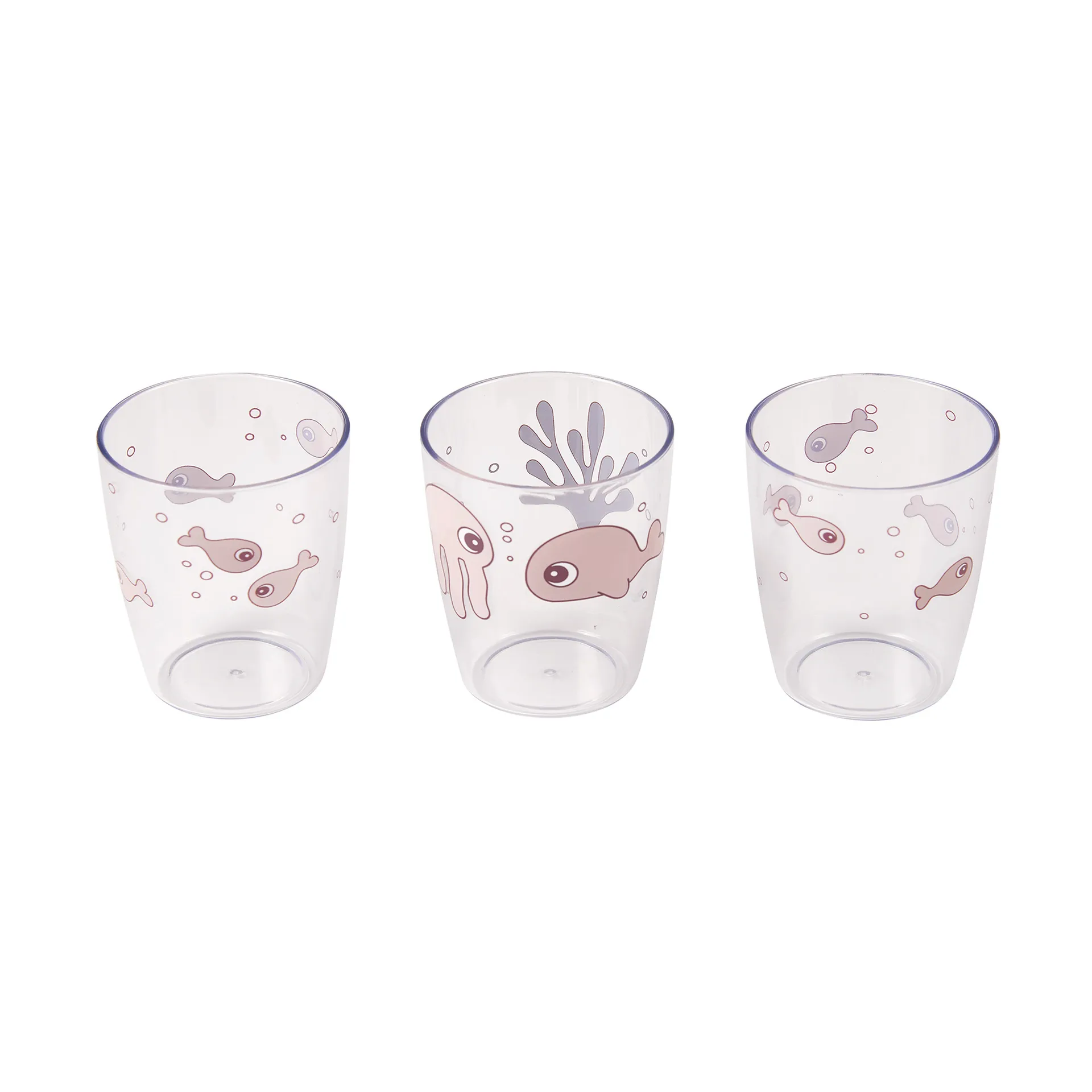 Set bicchieri piccoli Sea Friends 12 cl confezione da 3, Polvere Done by deer