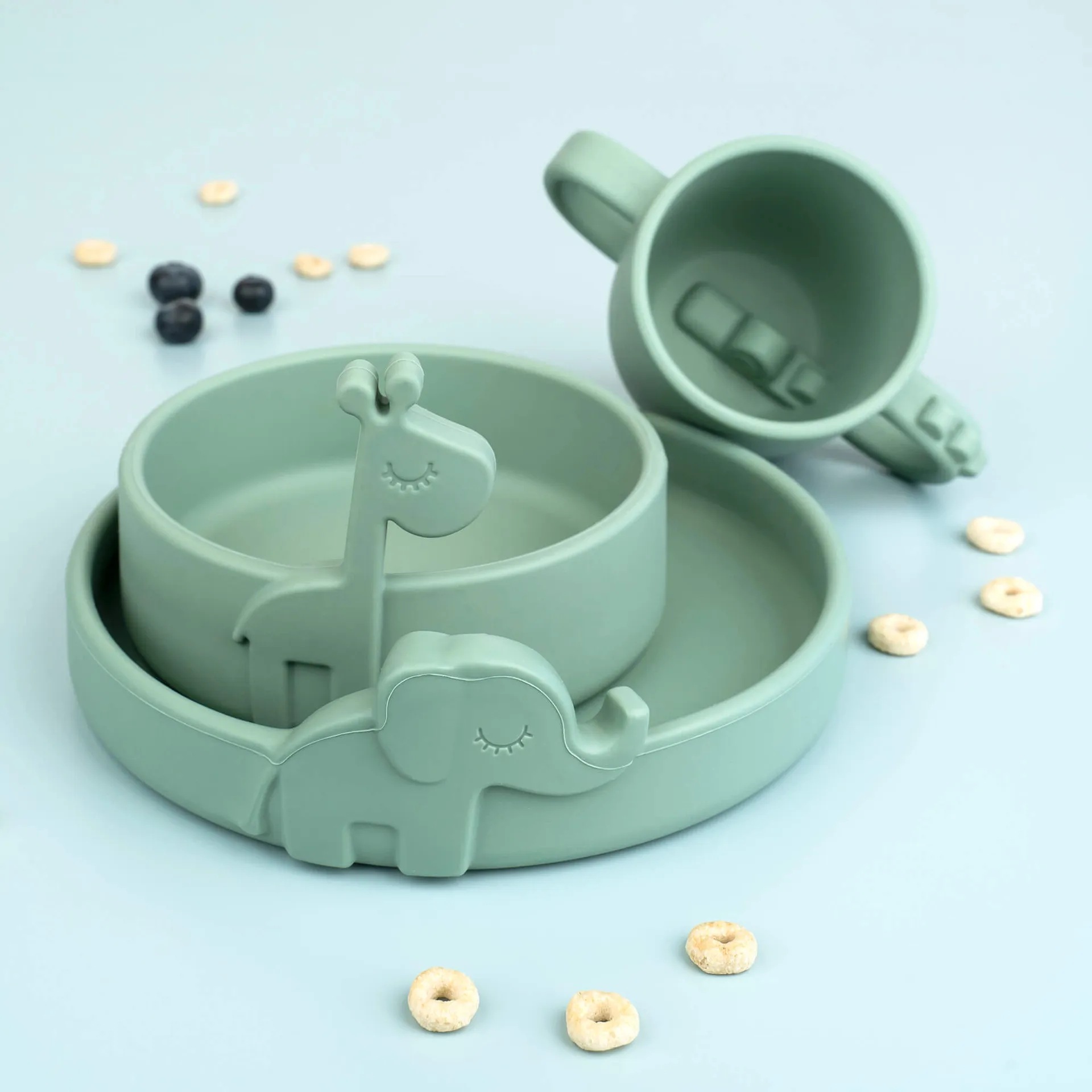 Tazza con beccuccio Croco peekaboo 17 cl, Verde Done by deer