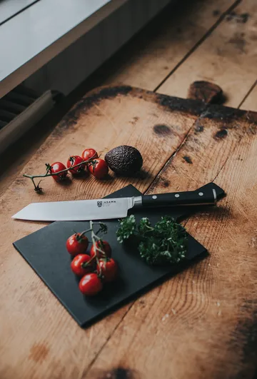 Asama Kiritsuke coltello - acciaio inox, nero, 33 cm - Dorre