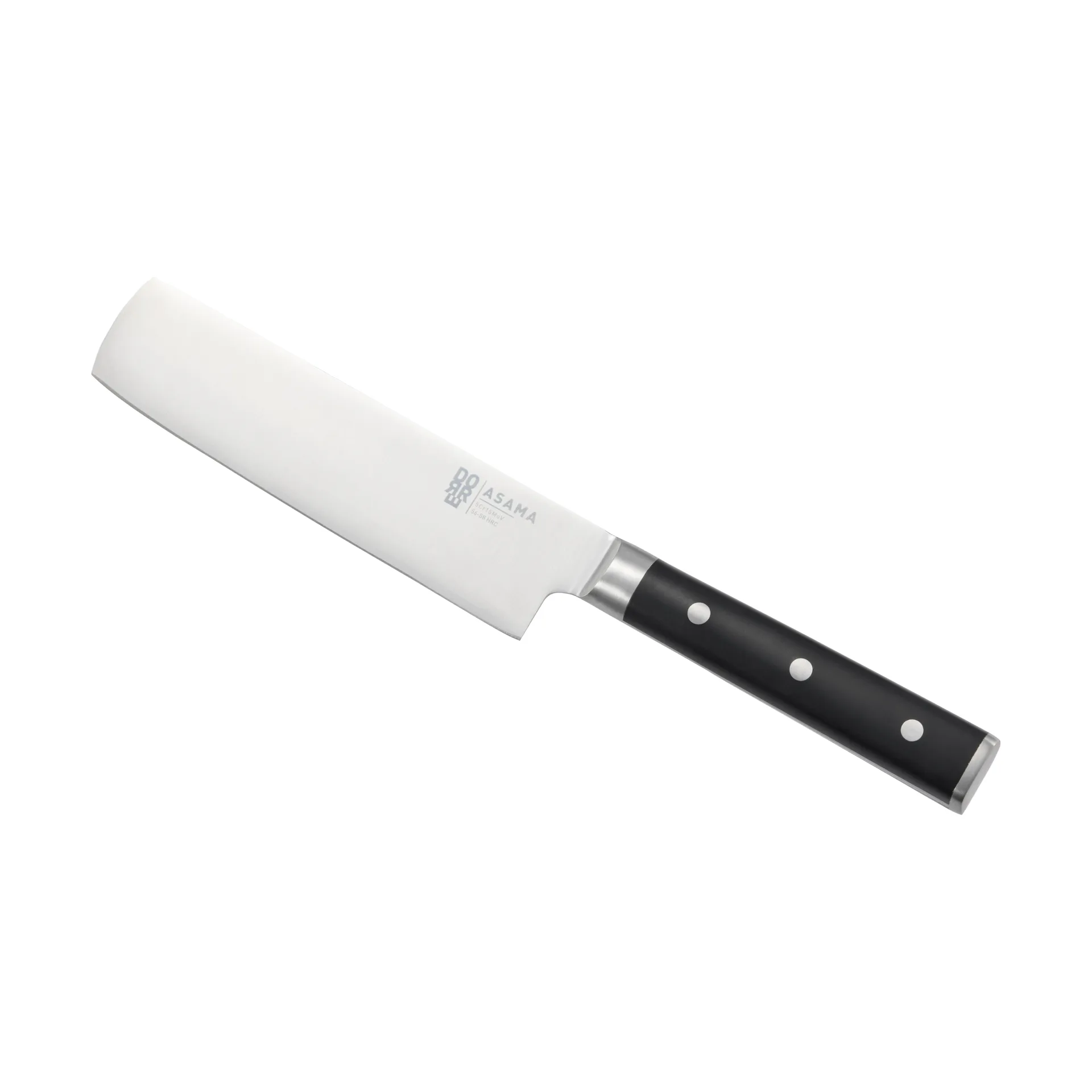 Asama Nakiri coltello da verdure, Acciaio inox, nero, 31 cm Dorre