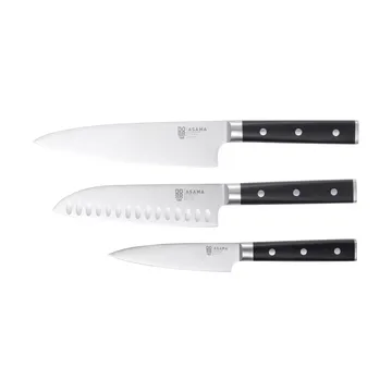 Asama set di coltelli - acciaio inox, 3 pezzi - Dorre