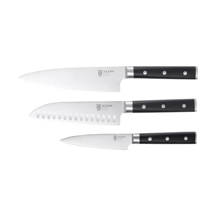 Asama set di coltelli - acciaio inox, 3 pezzi - Dorre