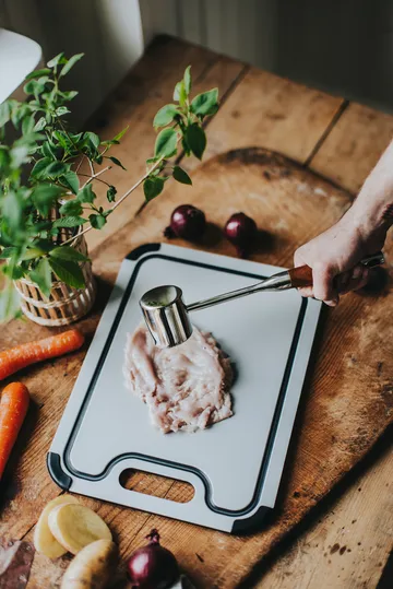 Batticarne in acciaio inox 28,8×6,1×5,1 cm Kata - Manico in legno - Dorre