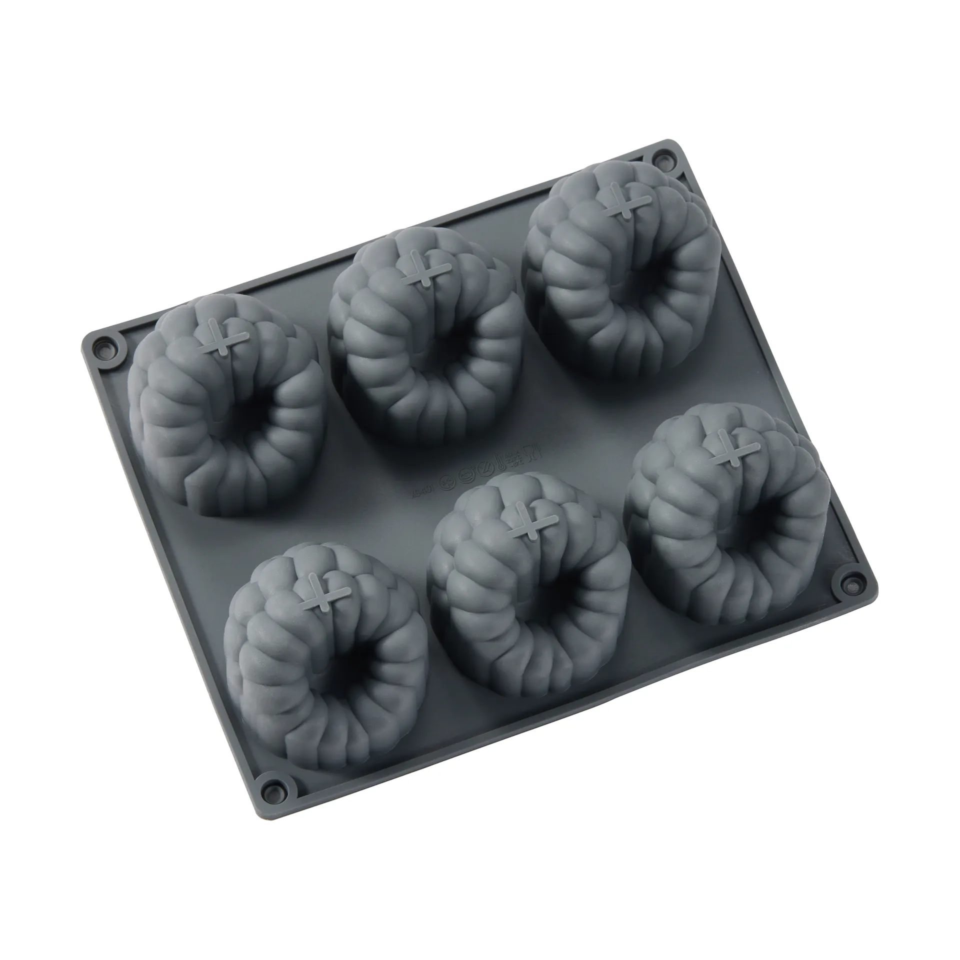Beck stampo per dolci, grigio, lampone, silicone, 6 pz Dorre