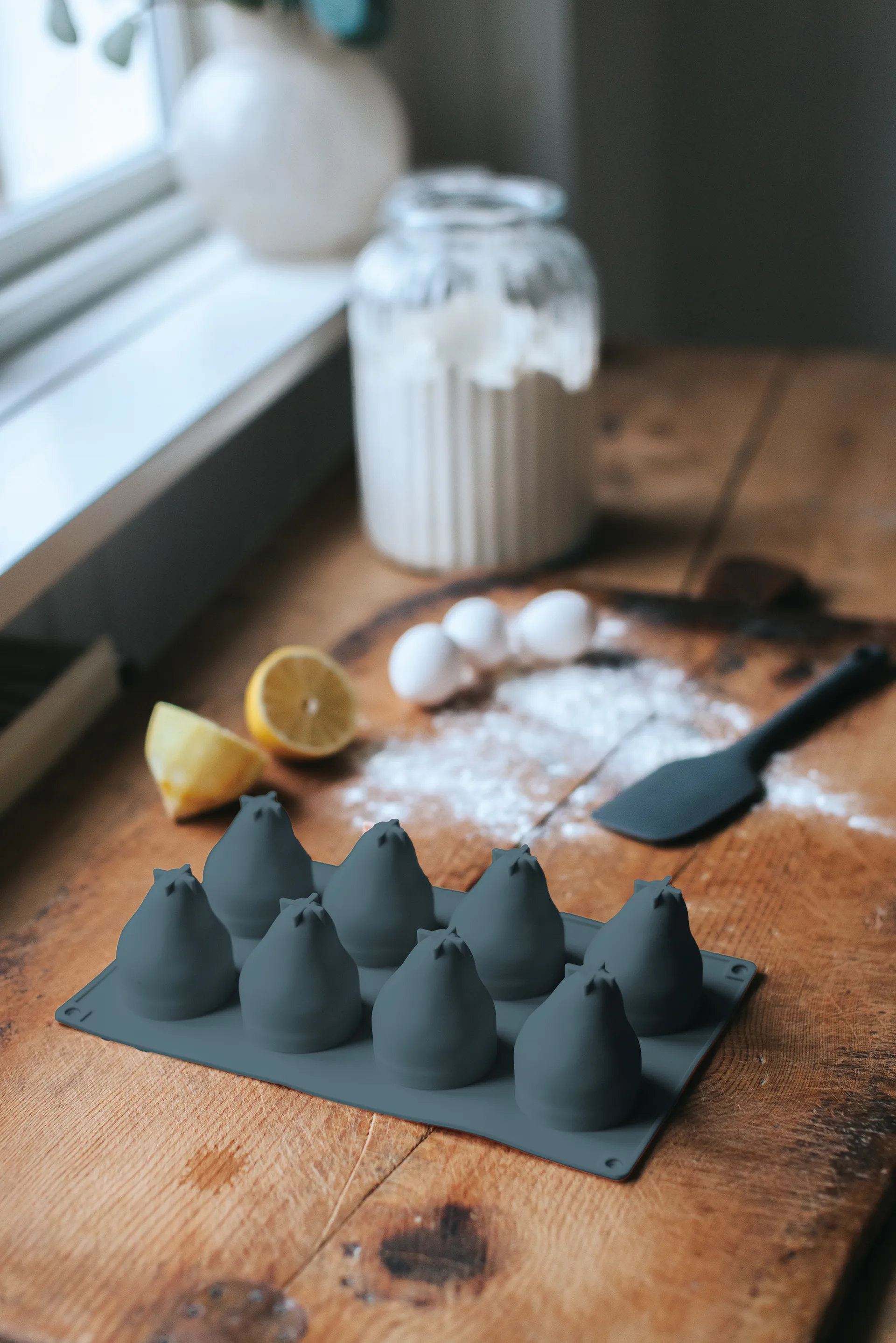 Beck stampo per dolci, Grigio, pera, silicone, 8 pz Dorre