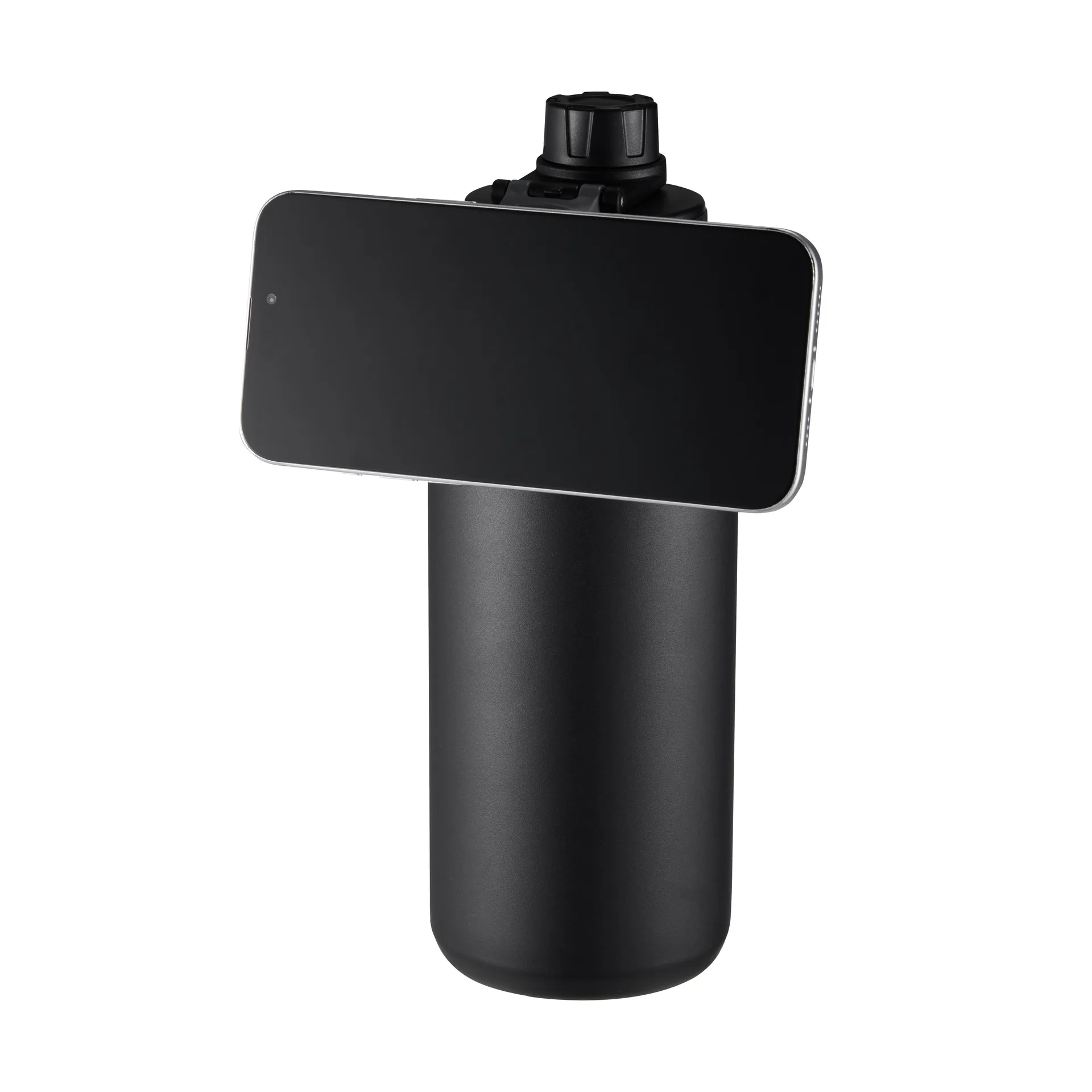 Borraccia Flory a doppia parete con magnete per telefono 0,9 L, Nero-viola Dorre