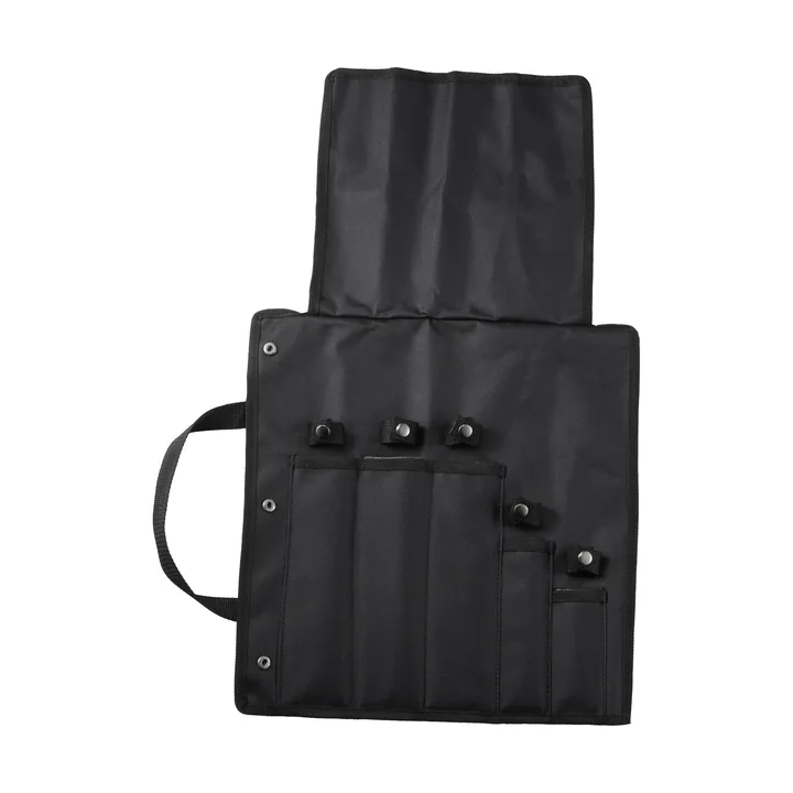 Borsa portacoltelli Kadi - Nylon nero, 5 scomparti per coltelli - Dorre