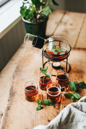 Caraffa per vin brulé in vetro 1,3 L Glora - Nero - Dorre