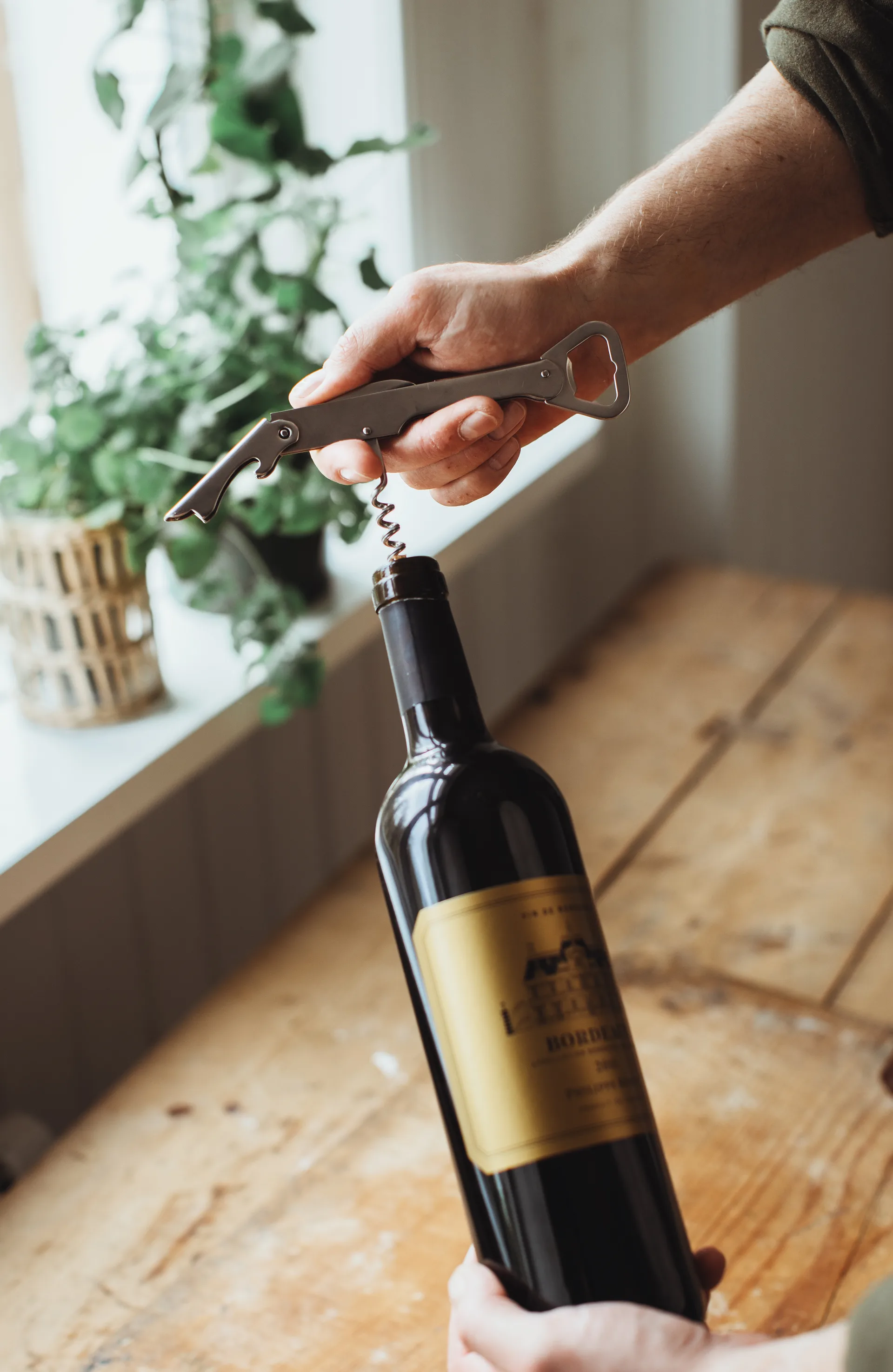 Cavatappi e apribottiglie per vino e tappi Varda, Acciaio inossidabile Dorre