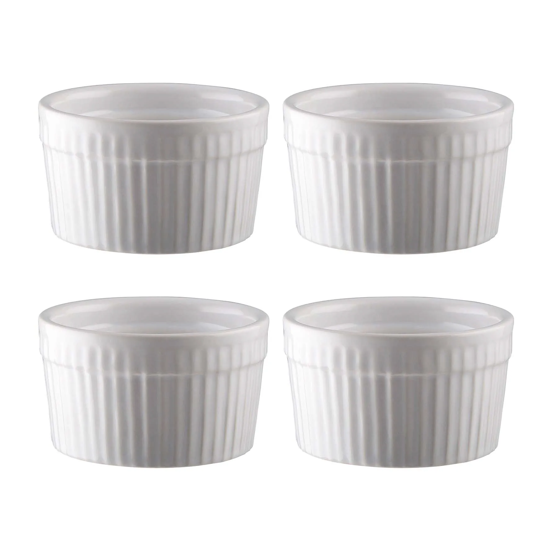 Ciotole per soufflé Fire Ø 9 cm, confezione da 4, Bianco Dorre