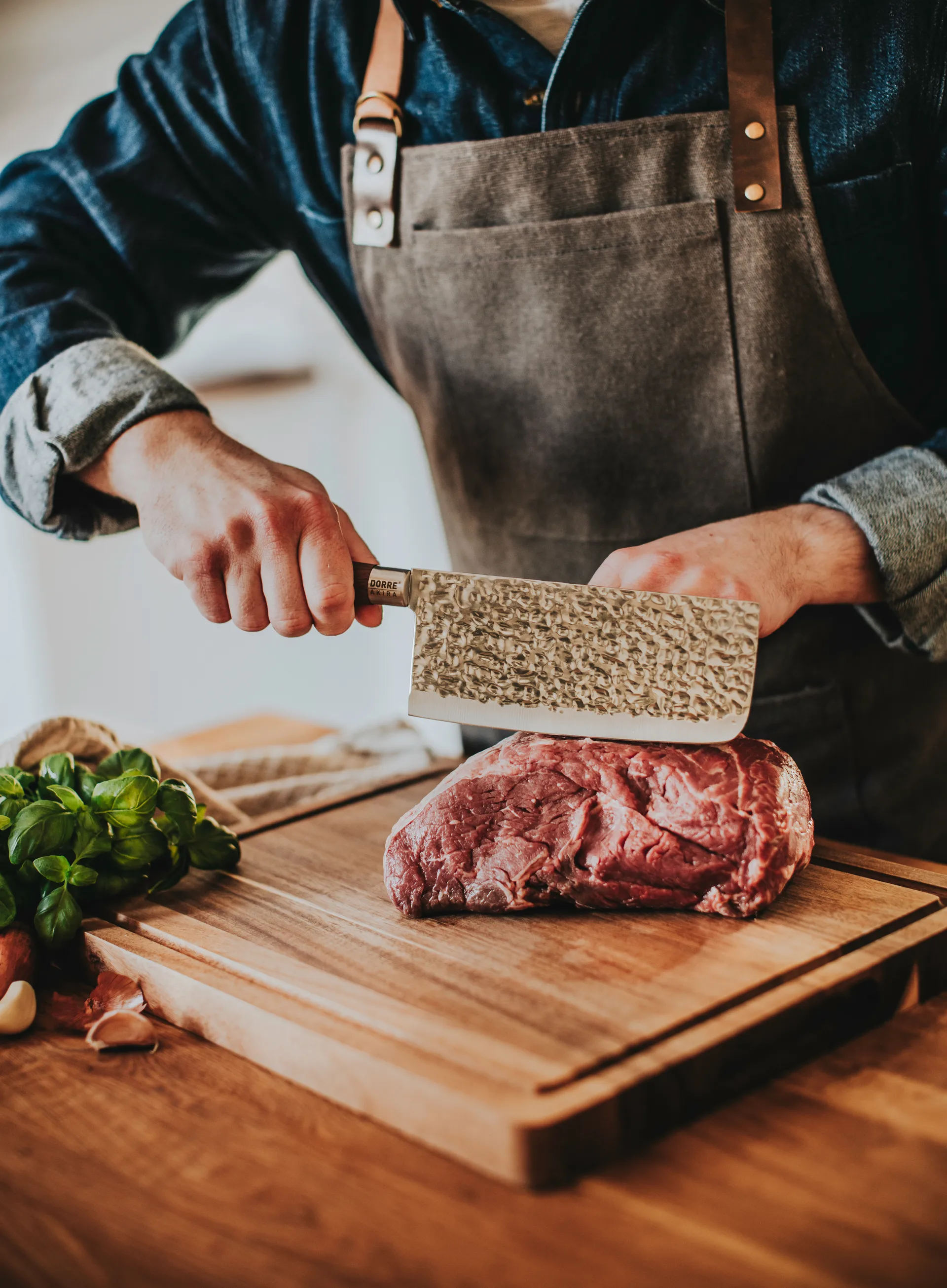 Coltello da chef cinese Akira 30 cm, Marrone Dorre