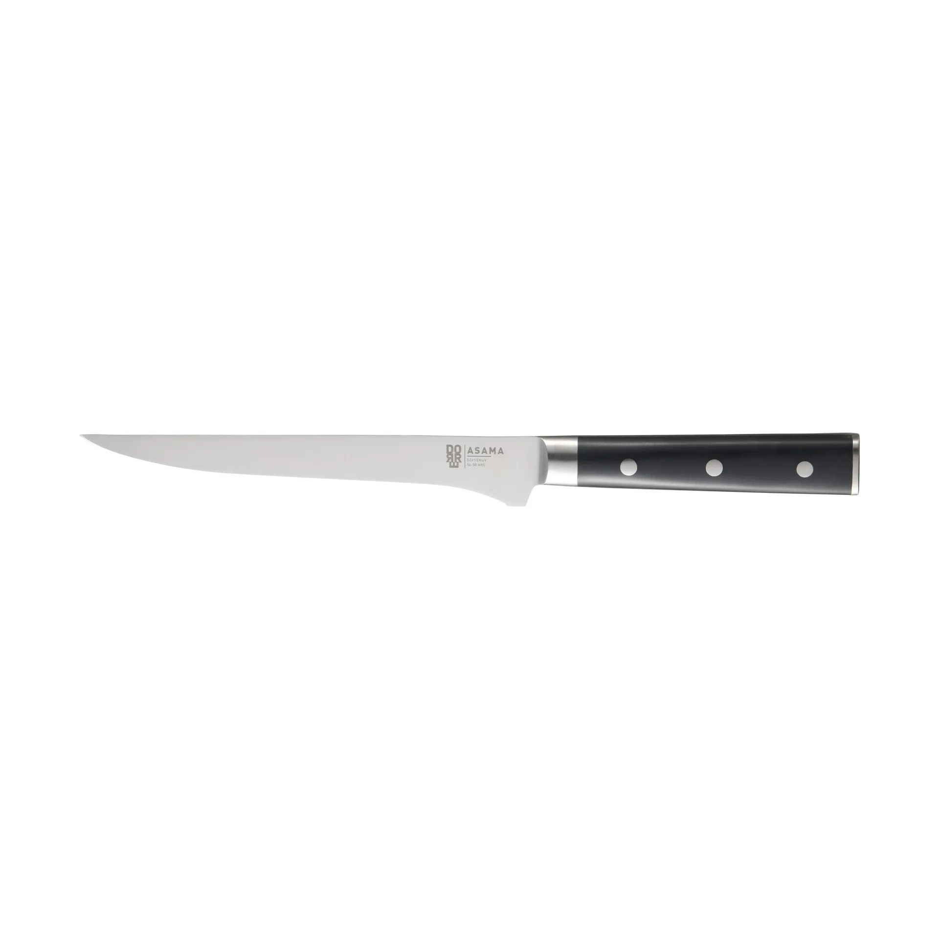 Coltello per filetto lunghezza 29,5 cm Asama, Maniglia nera Dorre