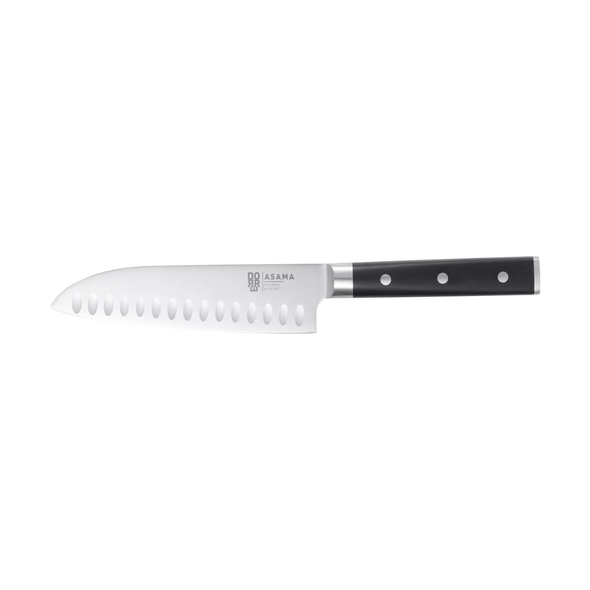 Coltello Santoku Asama 18 cm, Acciaio inossidabile Dorre