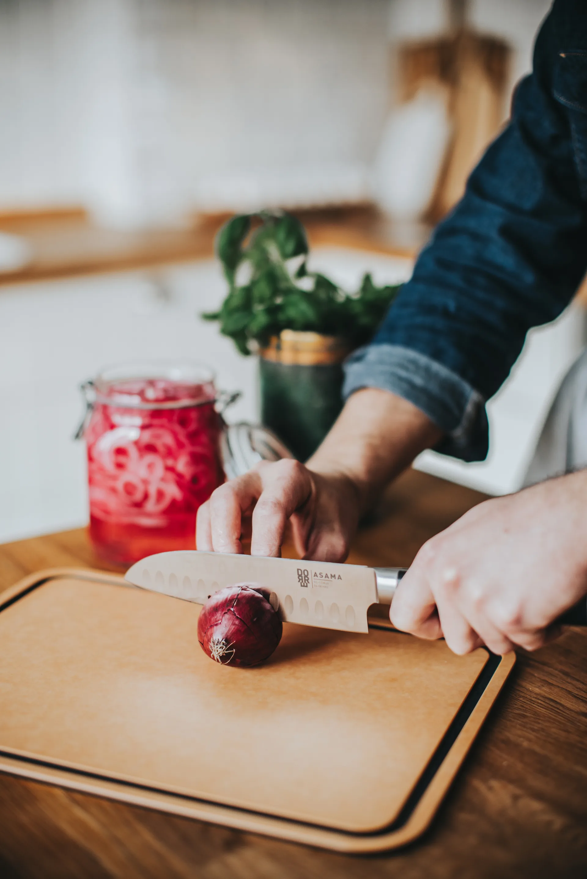 Coltello Santoku Asama 18 cm, Acciaio inossidabile Dorre