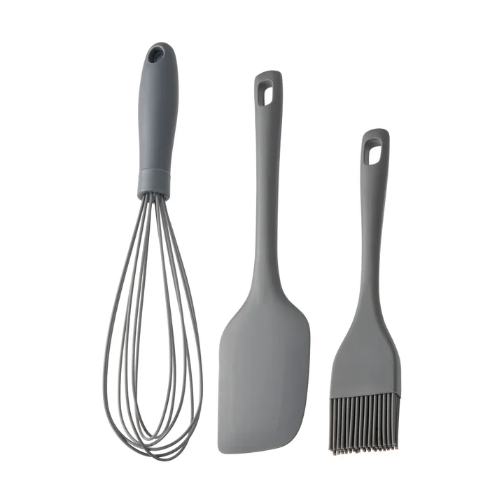 Cookie set utensili - Grigio, in silicone, 3 pezzi - Dorre