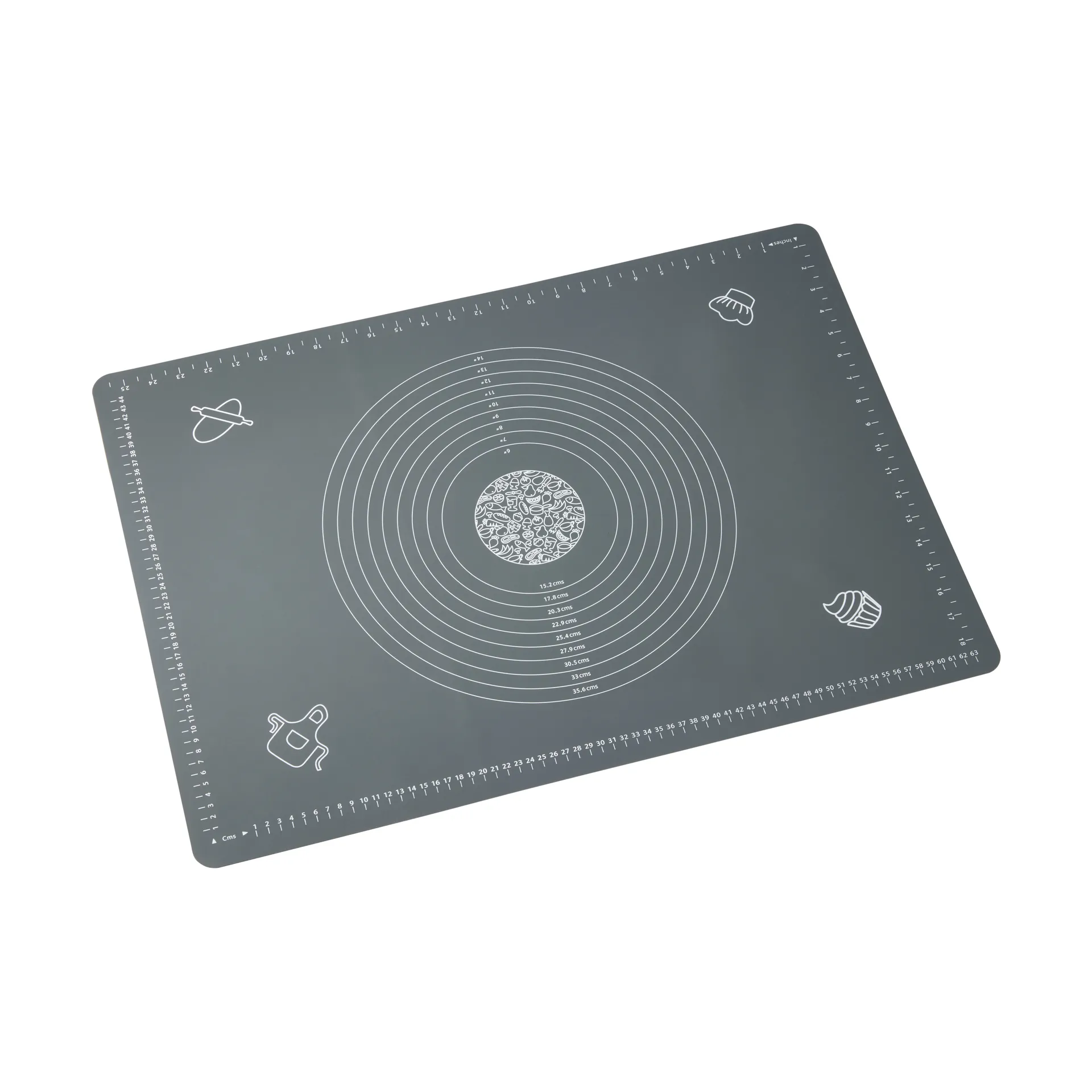 Cookie tappetino da forno, Grigio, XL, in silicone, 50x70 cm Dorre