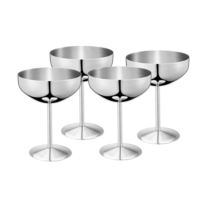 Dyane coppa dessert/gelato - Acciaio inox, 4 pezzi, 25 cl - Dorre