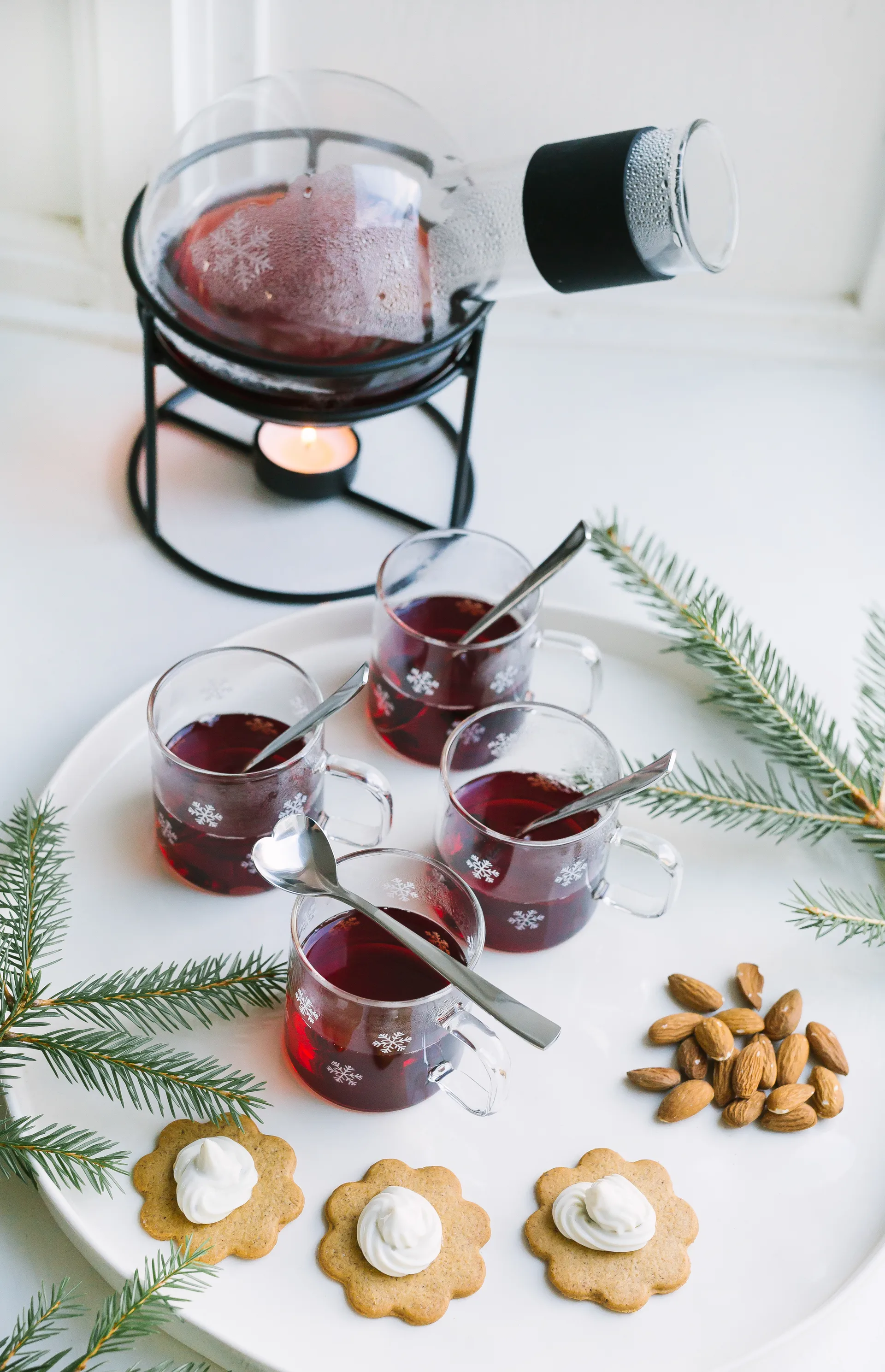 Fiasco per vin brulè Snöstjärna 1,3 L, Vetro, ferro Dorre