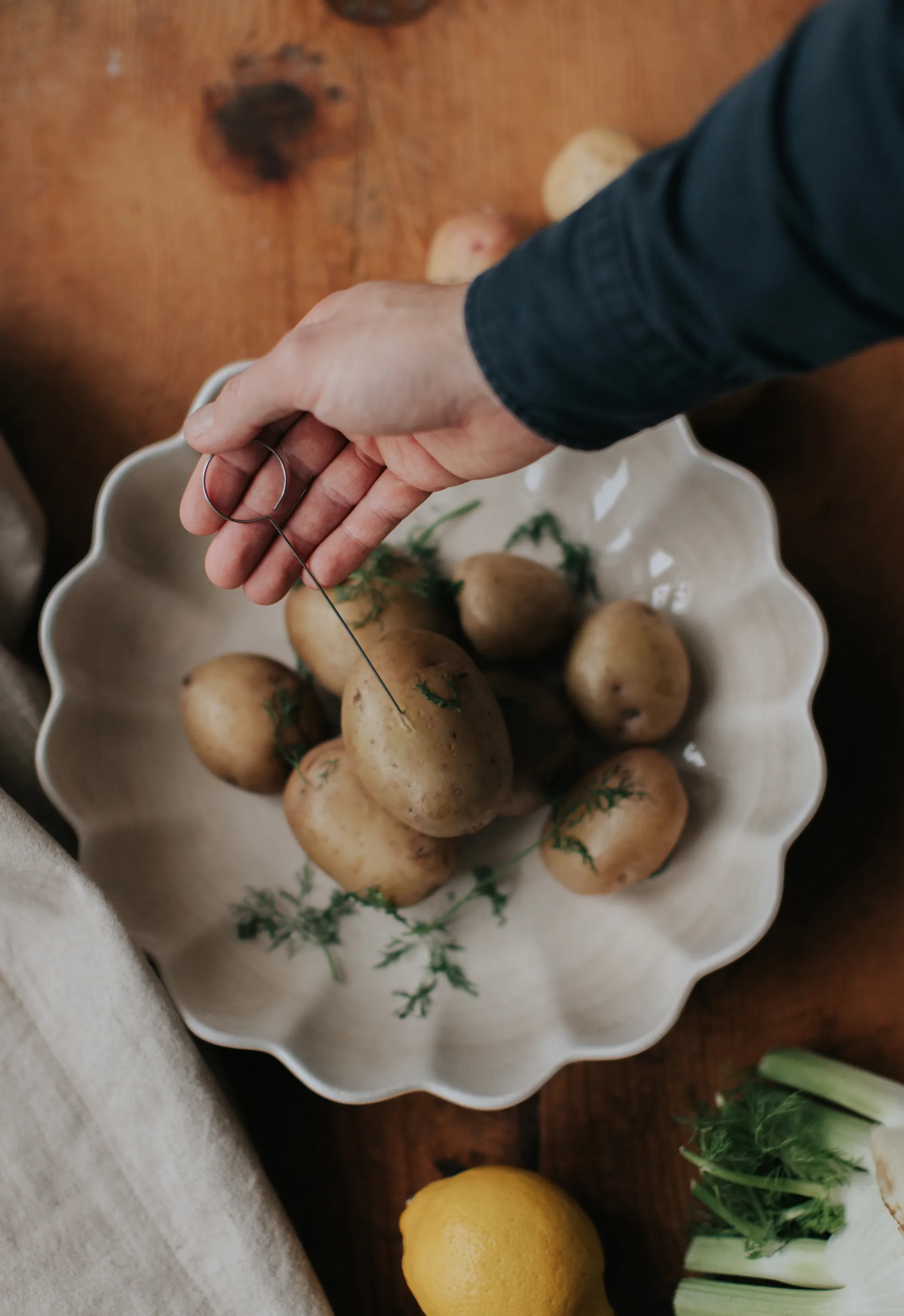 Forchettone per patate e verdure Pihoo 2 pezzi, Acciaio inossidabile Dorre