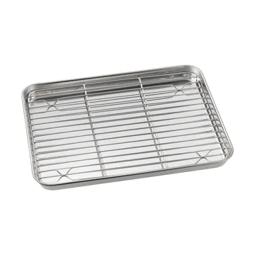 Gili gastrobleck - Acciaio inox con griglia, 31,5x24,5 cm - Dorre
