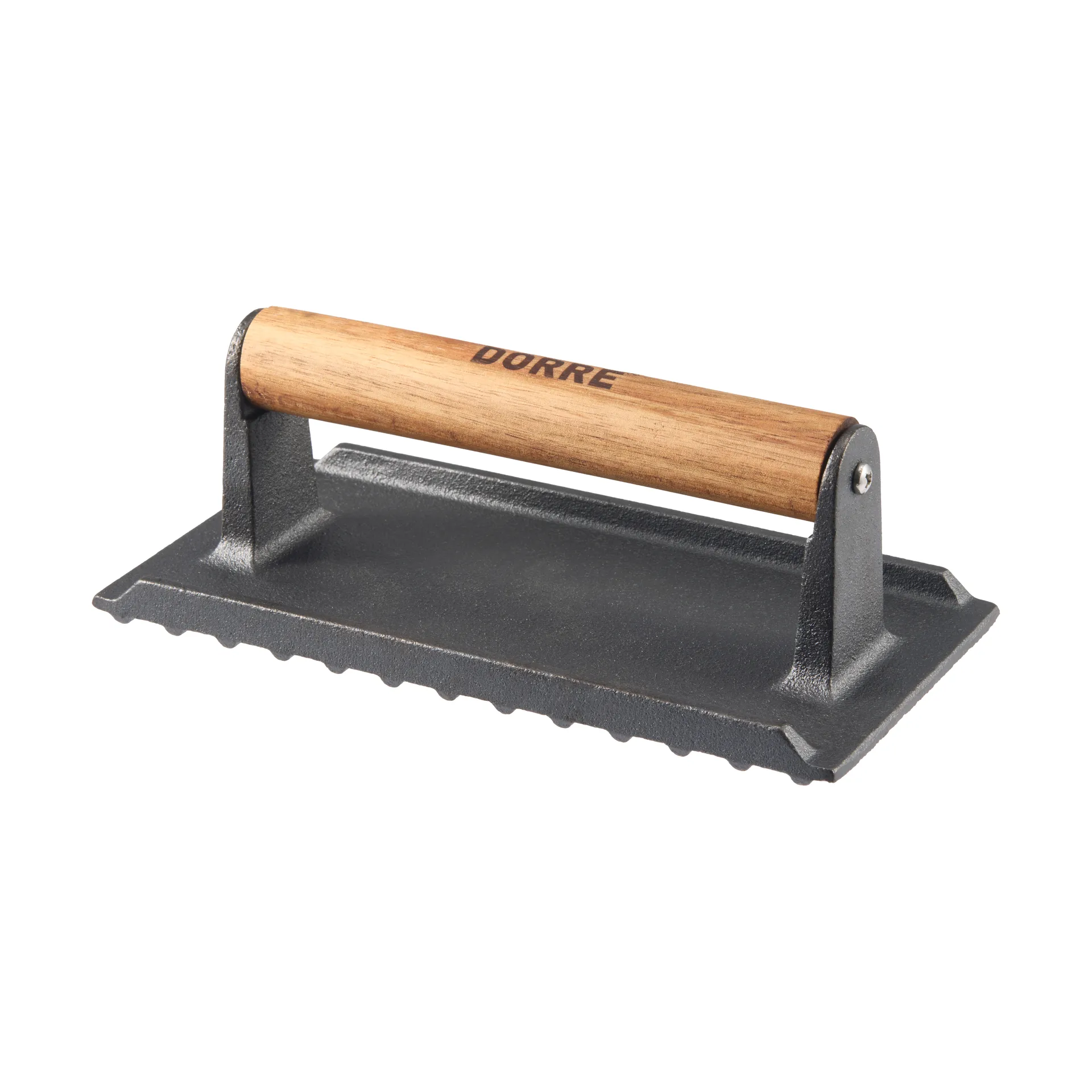 Griffin pressa per griglia/peso per bistecca, Ghisa, manico in legno, 20x10 cm Dorre