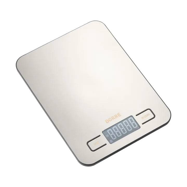 Kaori bilancia da cucina - Acciaio inox, 5g-10kg, 23x17x1,88 cm - Dorre