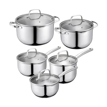 Kerri set di pentole - Acciaio inossidabile, 10 pezzi - Dorre