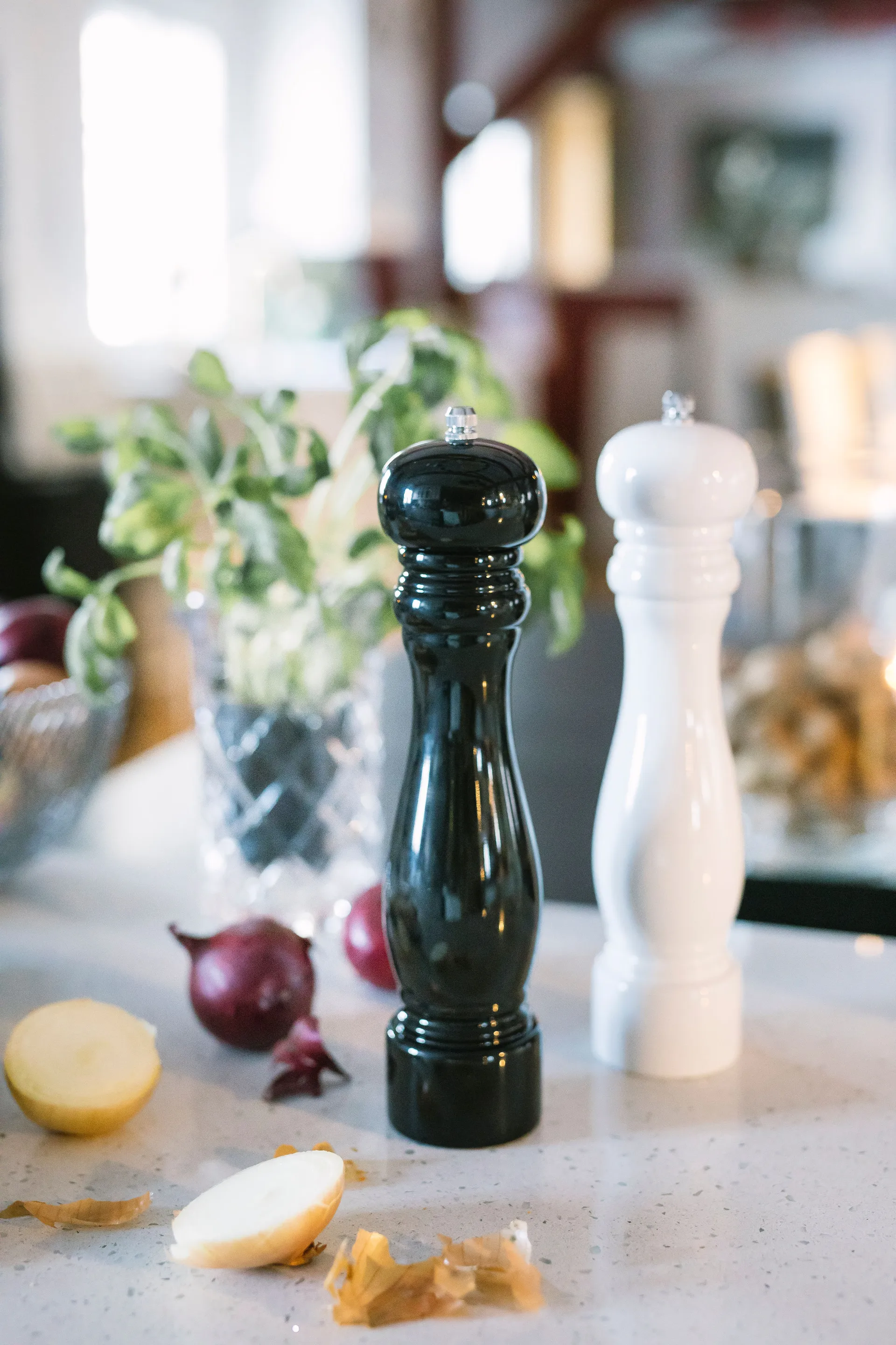 Macina pepe e sale alto e liscio 27 cm Karou, Bianco Dorre