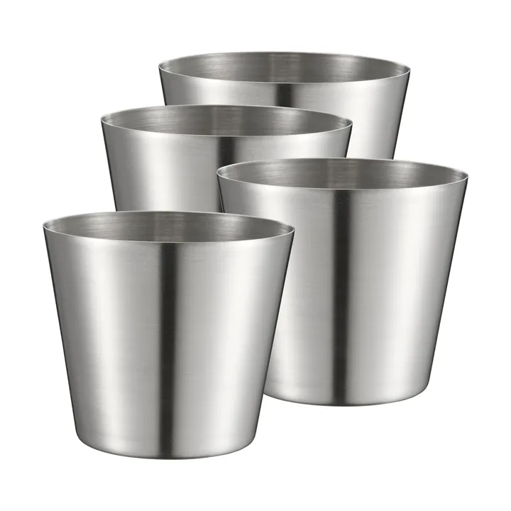 Peg coppetta per pommes/servizio - acciaio inox, 4 pezzi, Ø9,5 cm - Dorre