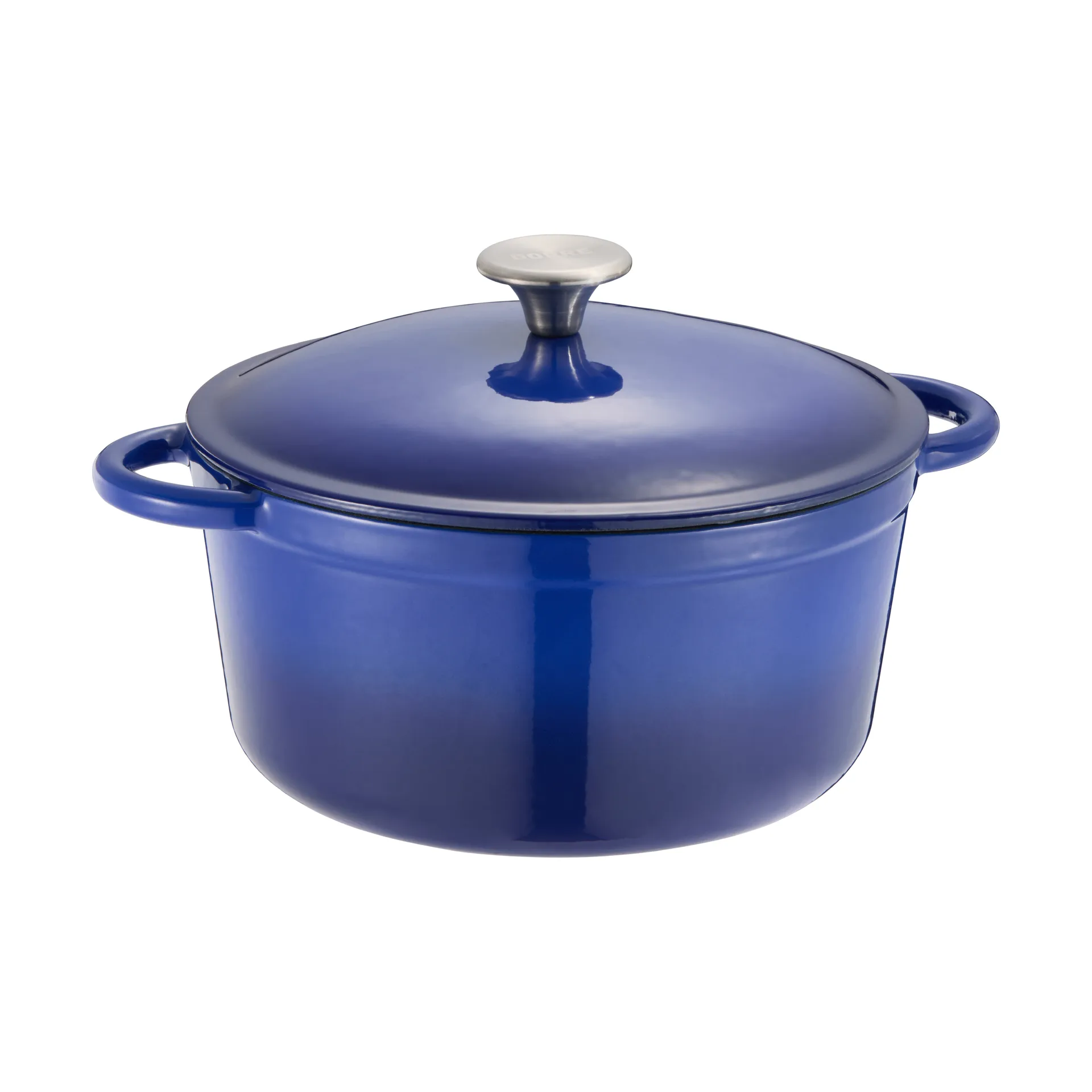 Pentola in ghisa rotonda con pomolo in acciaio inox 4 L Gretl, Blu Dorre