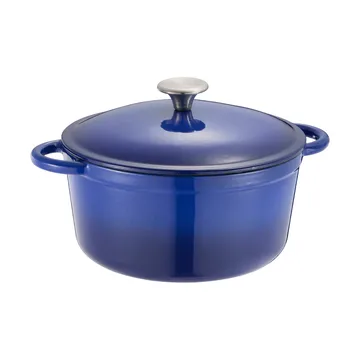 Pentola in ghisa rotonda con pomolo in acciaio inox 4 L Gretl - Blu - Dorre