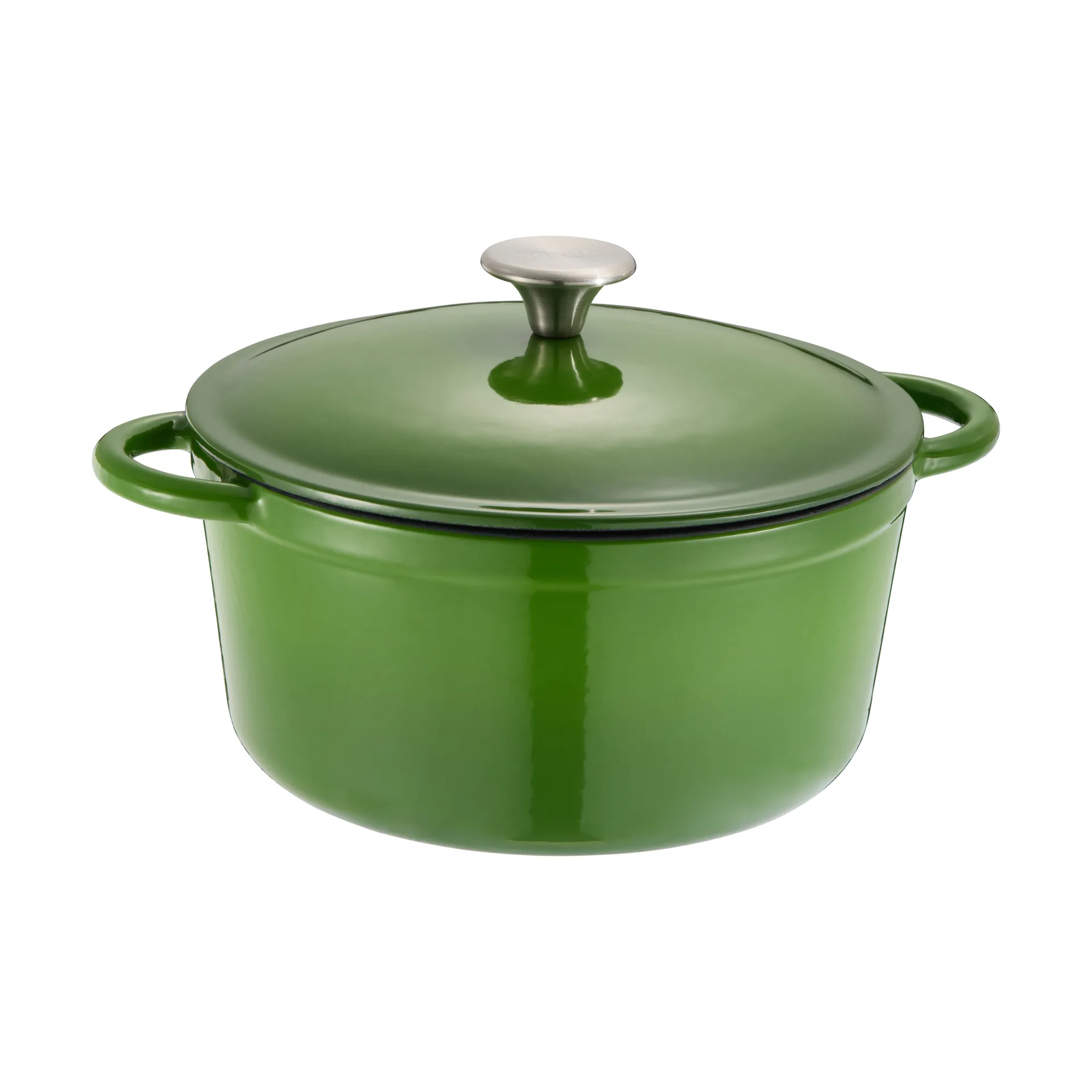 Pentola in ghisa rotonda con pomolo in acciaio inox 4 L Gretl, Verde Dorre