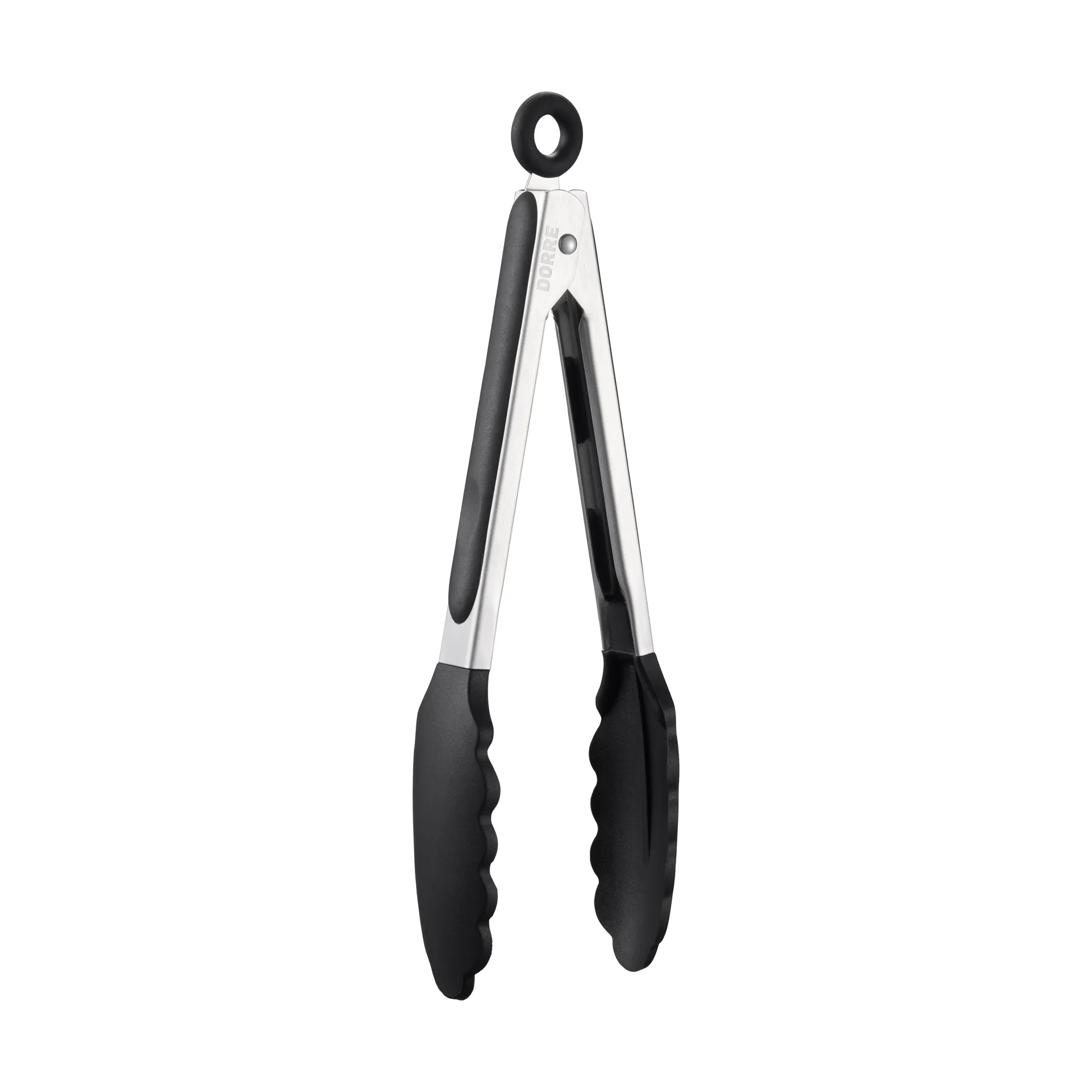 Pinza da cucina Kiah con protezione in silicone nera, Acciaio inossidabile Dorre