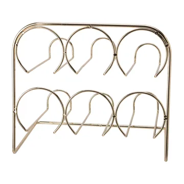 Portabottiglie Beda 6 bottiglie 29 cm - ottone - Dorre