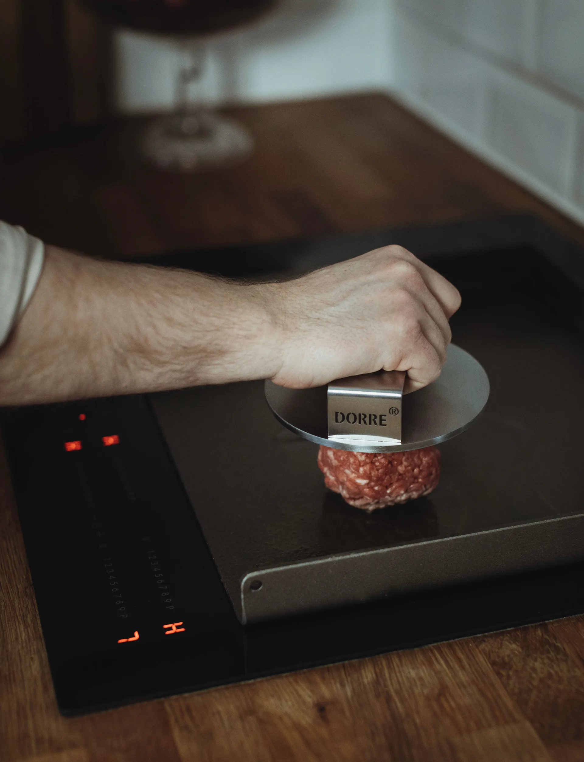 Pressa per hamburger Smera Ø 13 cm, Acciaio inossidabile Dorre