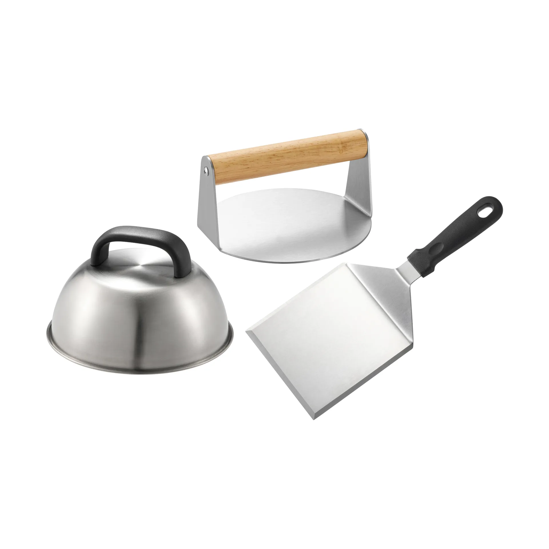 Sarika smashburger set, acciaio inox, 3 pezzi Dorre