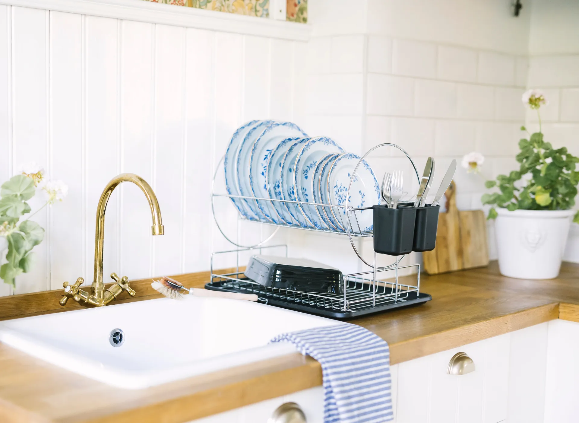 Scolapiatti a 2 piani Disa 32x47 cm, Ferro cromato Dorre