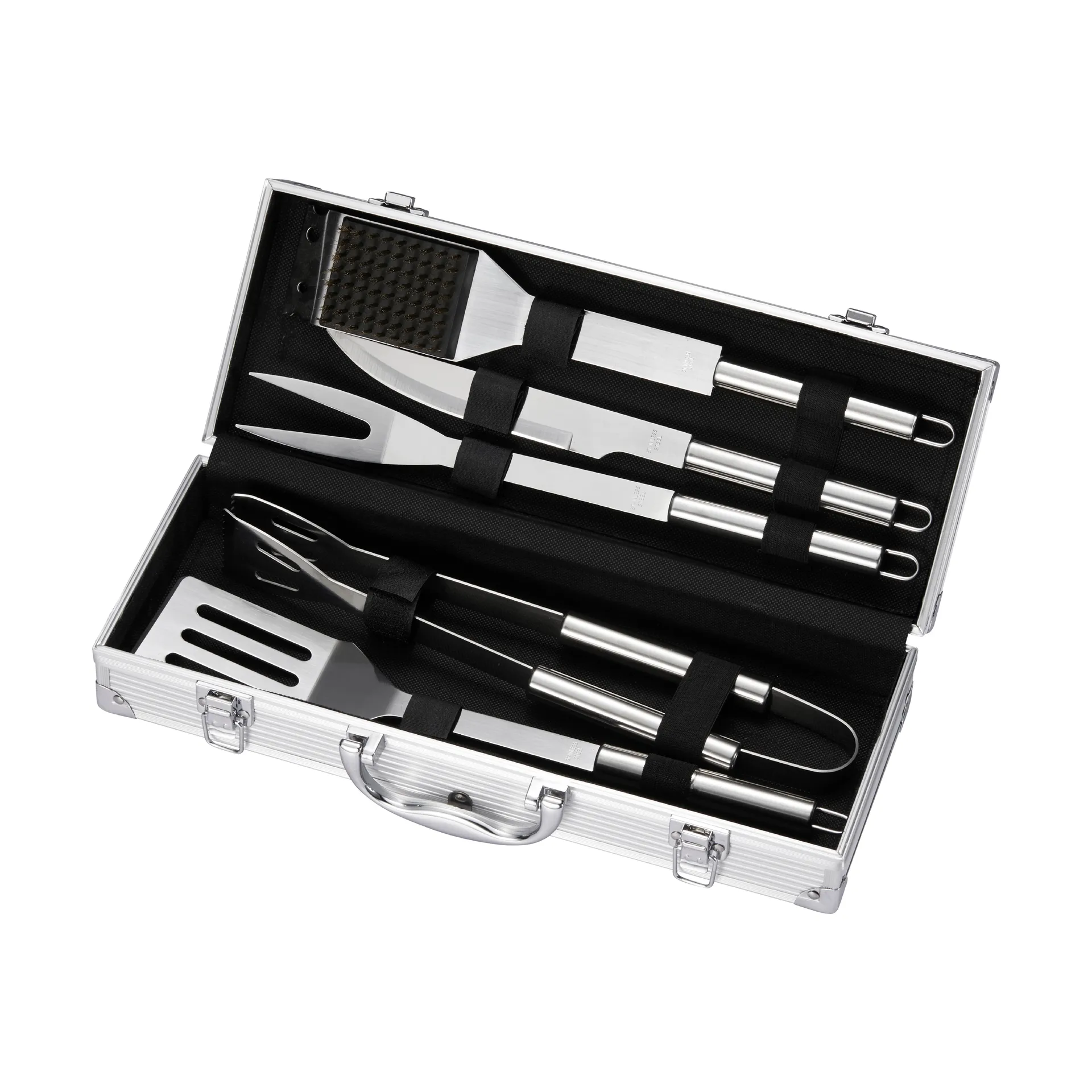 set barbecue BBQ, acciaio inossidabile, 5 pezzi, confezione regalo Dorre