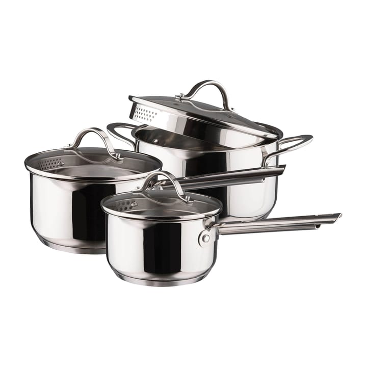 Set casseruole Kosmo 3 pezzi - Acciaio inossidabile - Dorre