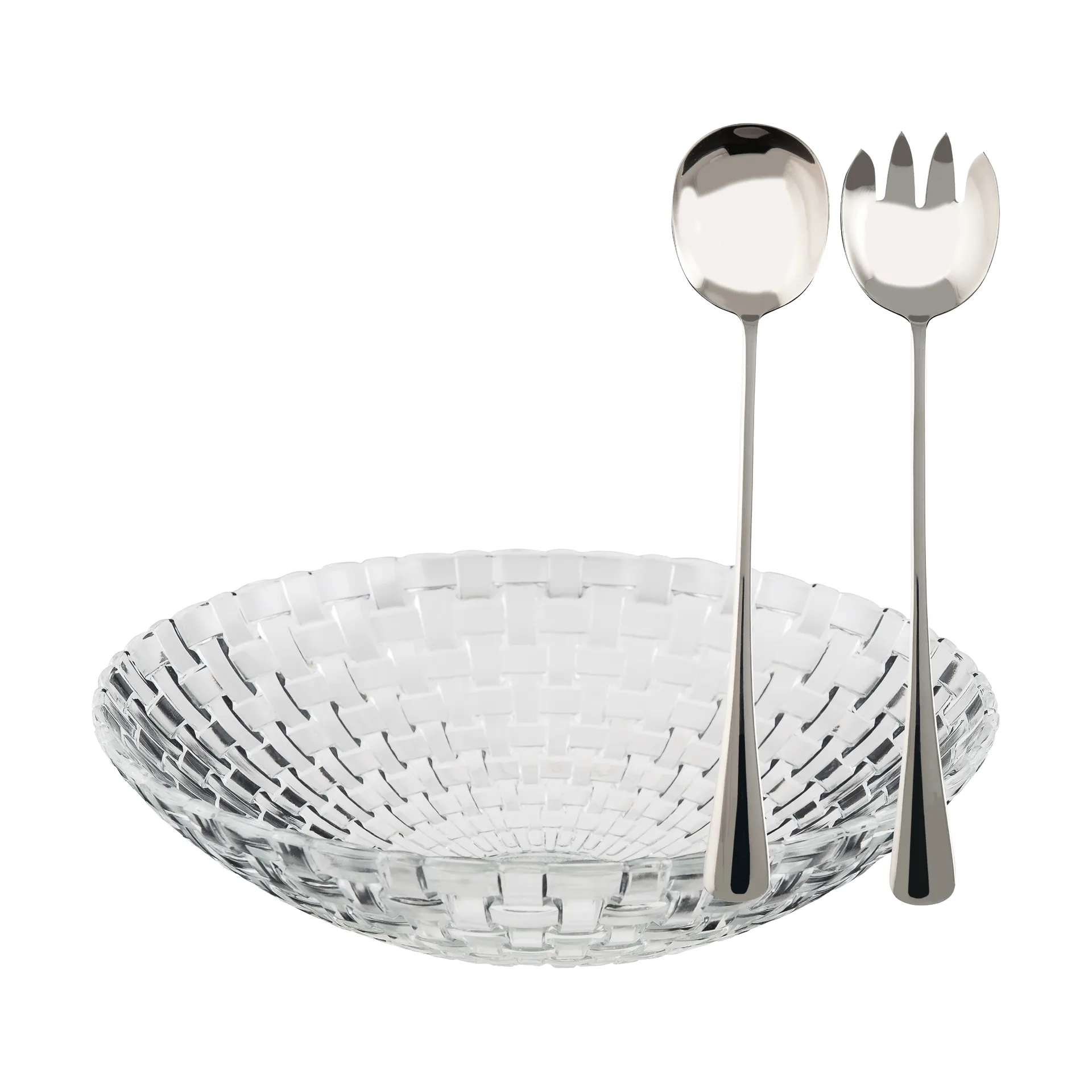 Set di ciotole per insalata Glitter, Vetro-acciaio inox, 3 pezzi Dorre