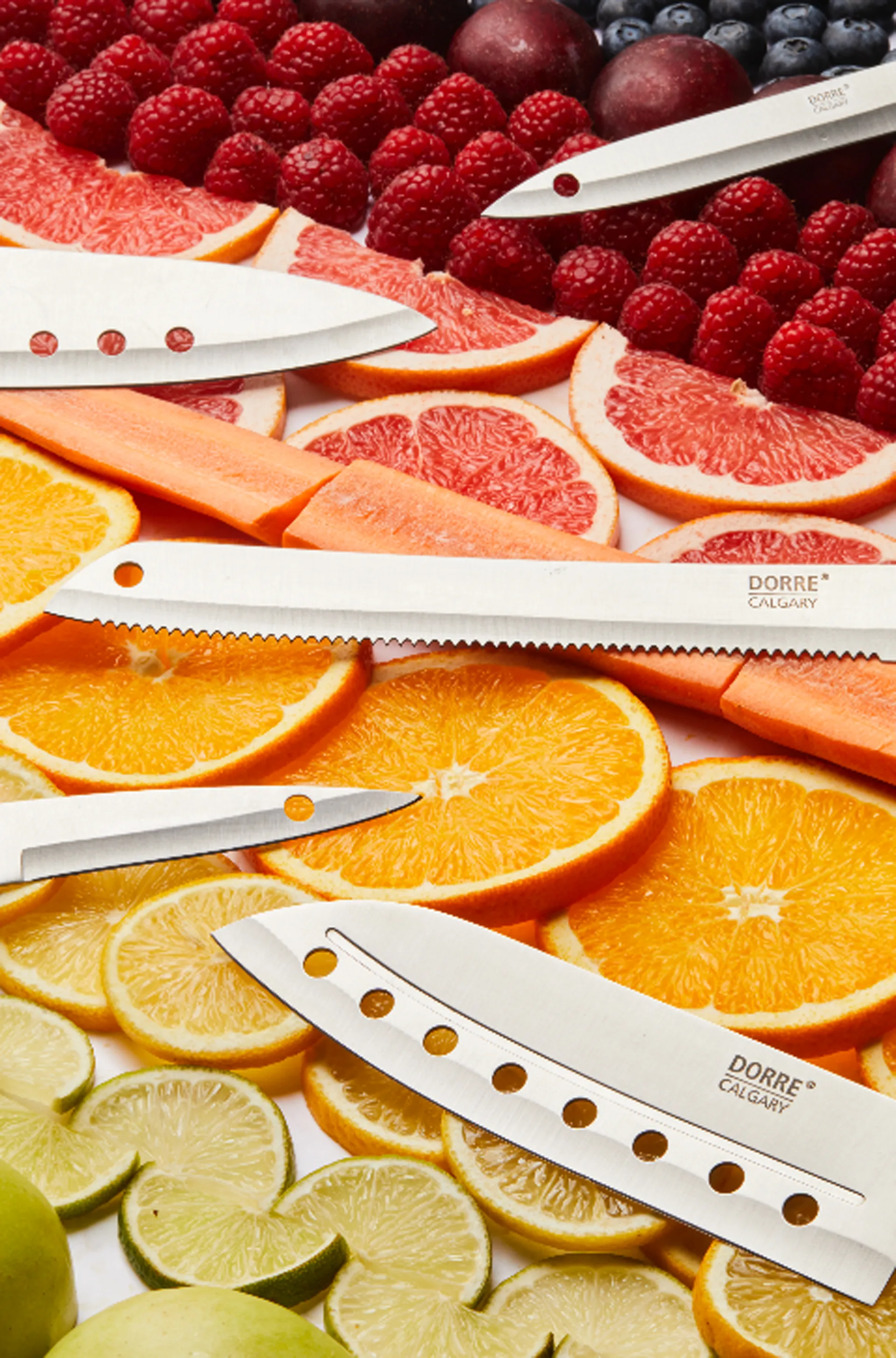 Set di coltelli Calgary 5 pezzi, Acciaio inossidabile Dorre